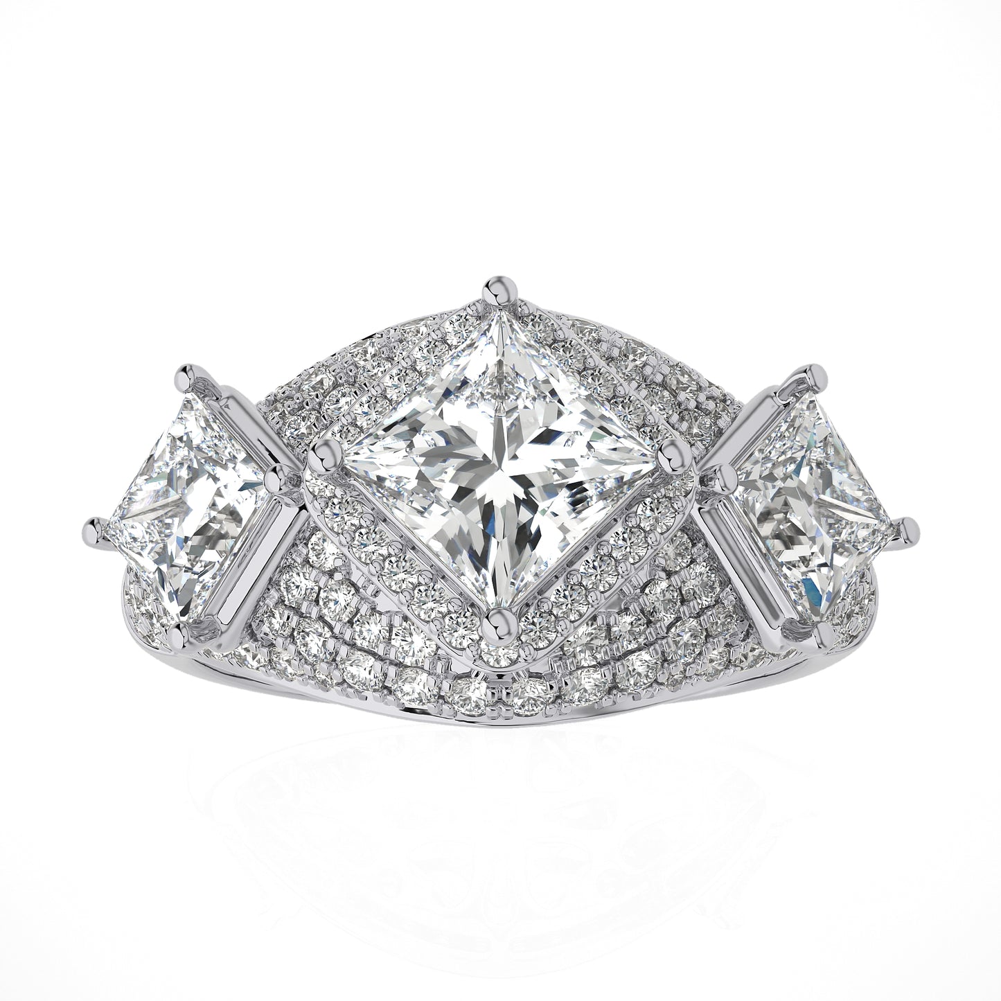 2.96 Ct Fashion Cocktail Ring & Wedding Rings