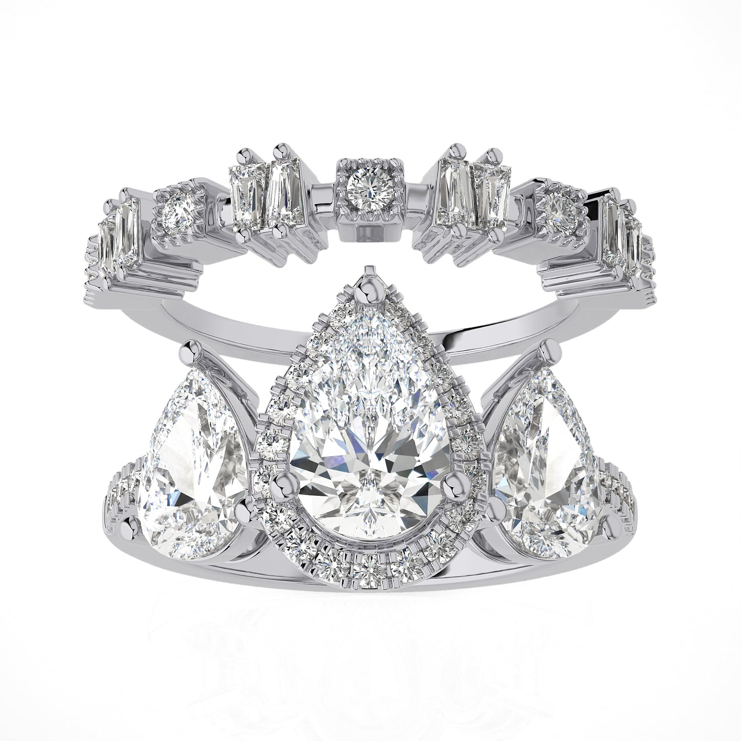 2.85 Ct Bridal Sets (Engagement Ring + Matching Band) & Wedding Rings