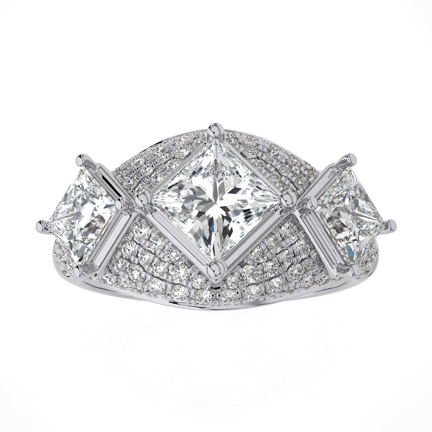 2.89 Ct Fashion Cocktail Ring & Wedding Rings