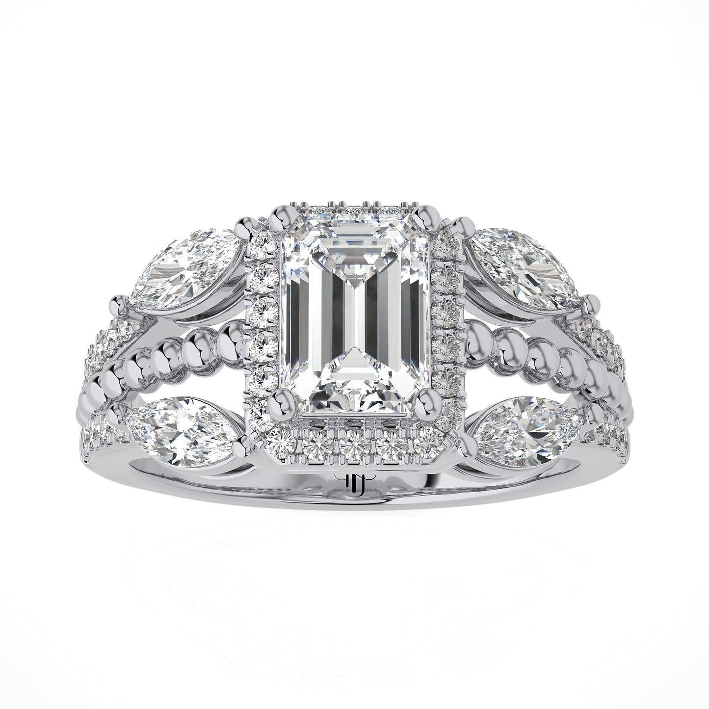 1.85 Ct Antique Style Engagement & Wedding Ring