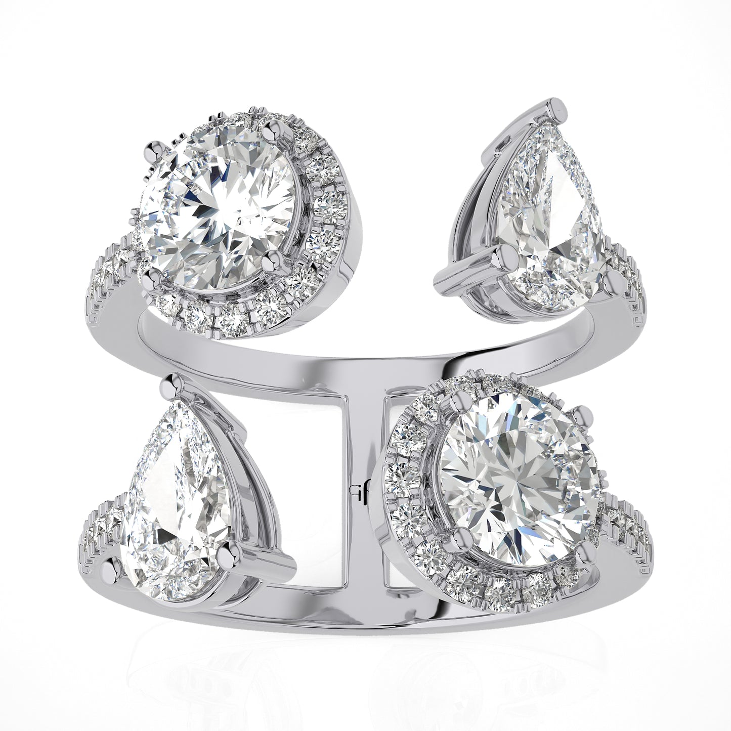 3.21 Ct Dual Elegance Fashion Engagement & Wedding Ring
