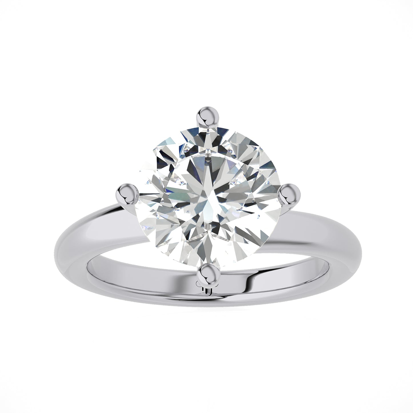 3.20 Ct Round Cut Large Solitaire Diamond Ring Engagement & Wedding Rings