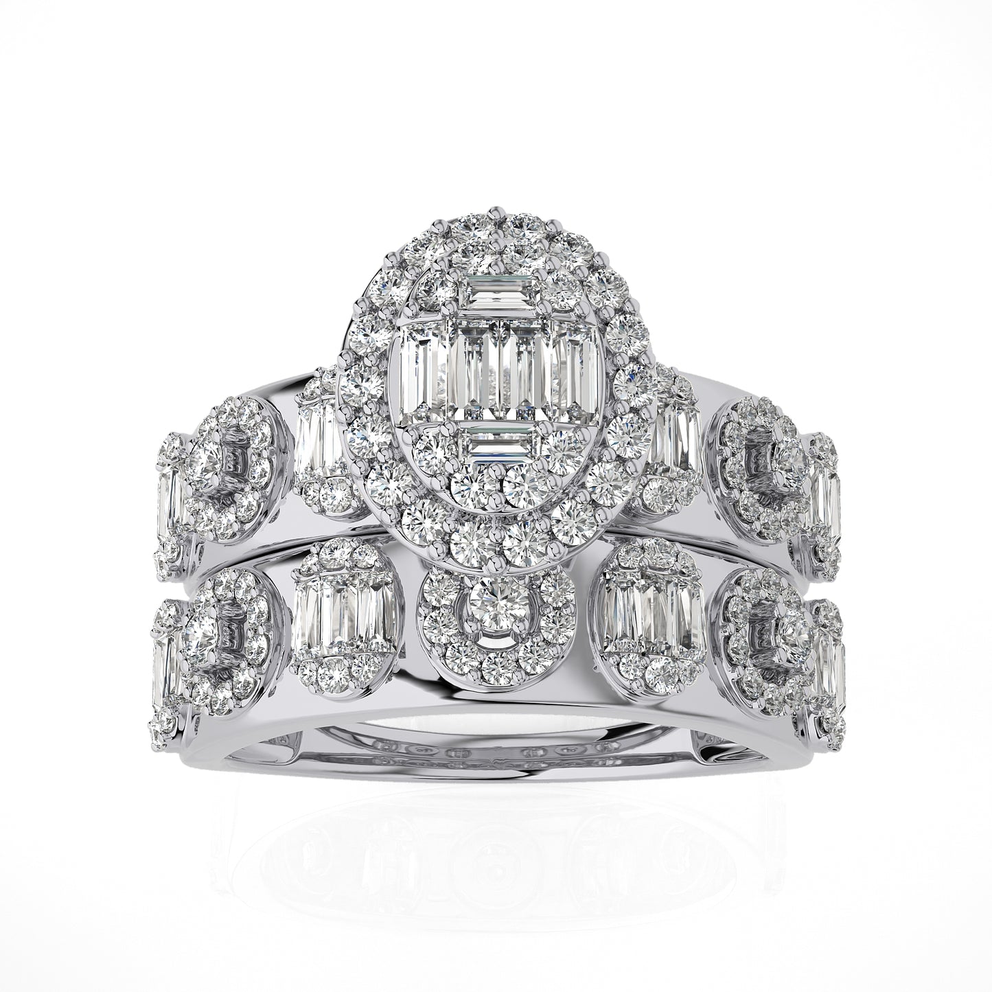 2.28 Ct Bridal Set Engagement Ring & Wedding Ring