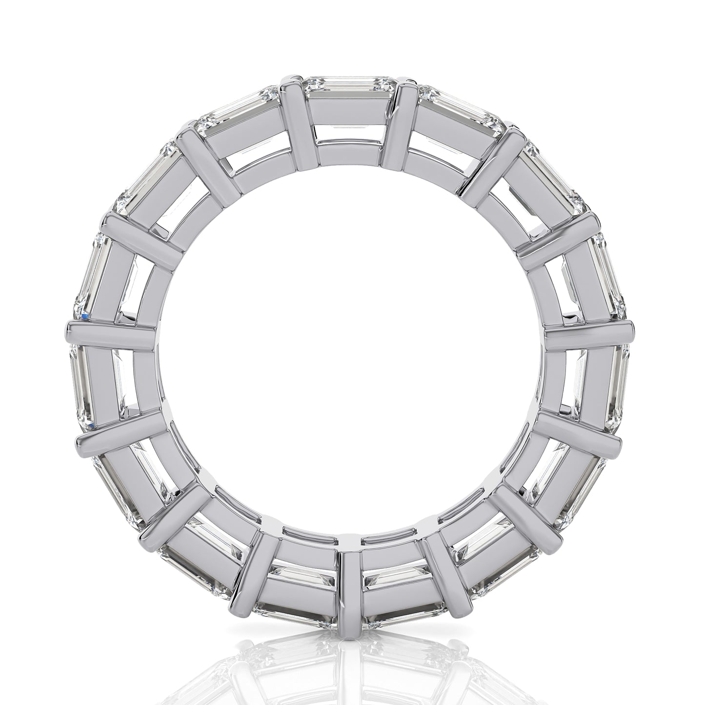 5.40 Ct Eternity Band East-West Engagement Ring & Wedding Ring