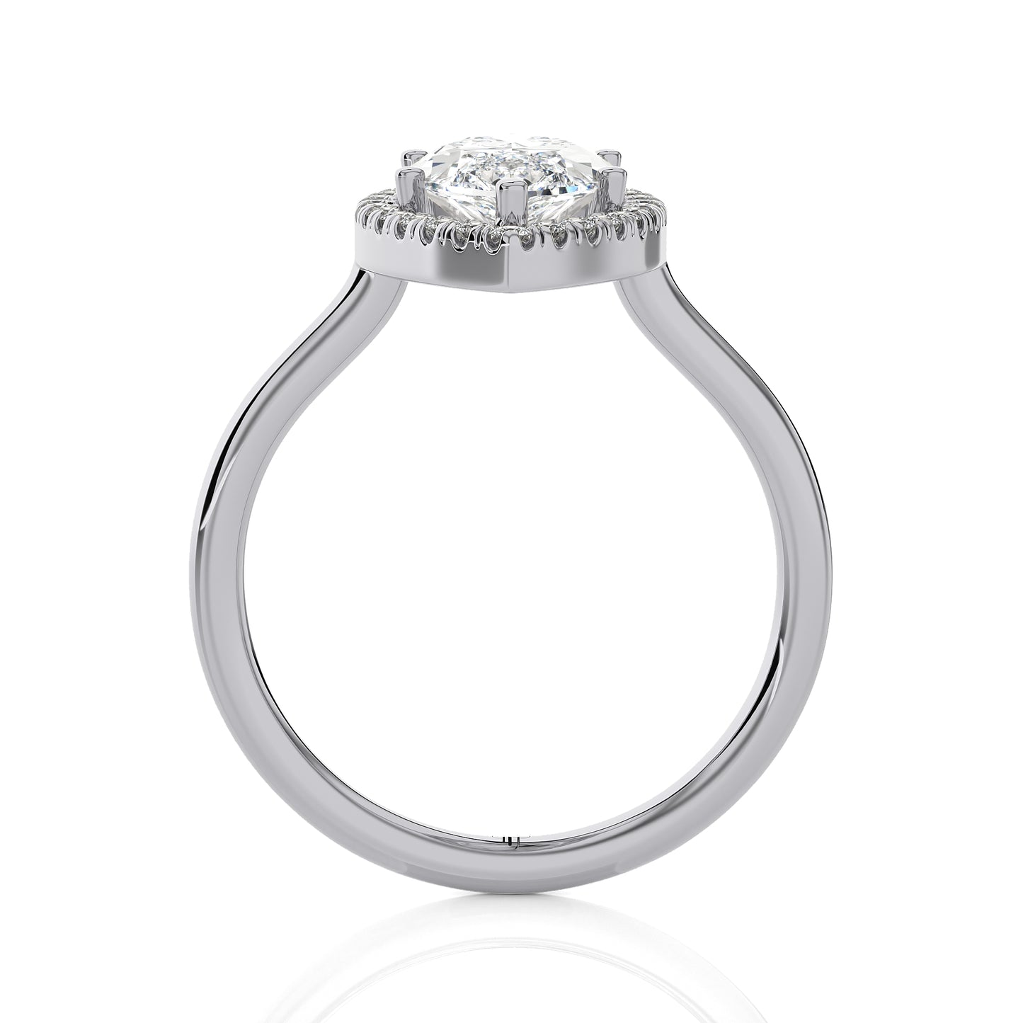 2.63 Ct Engagement Ring with Halo/Pave & Wedding Rings
