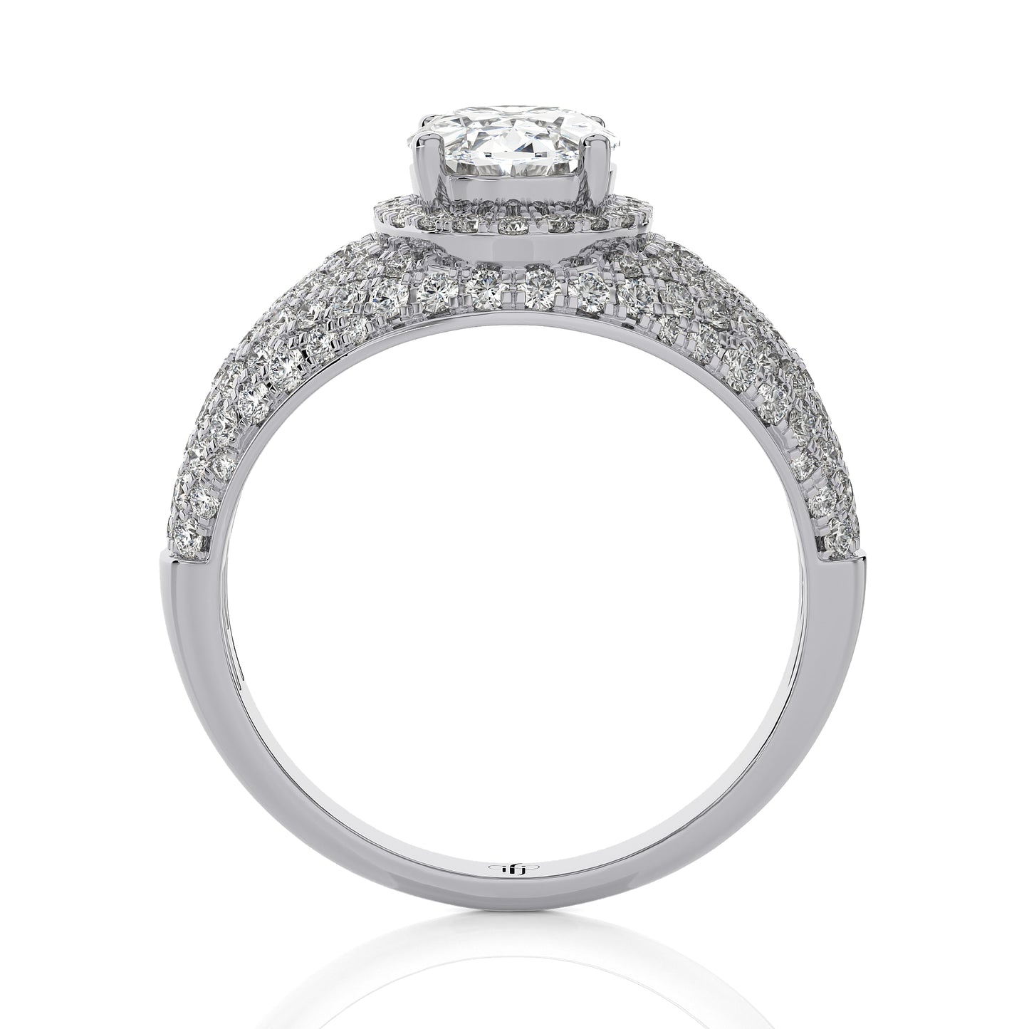 1.91 Ct Halo Vera Wang & Engagement & Wedding Ring