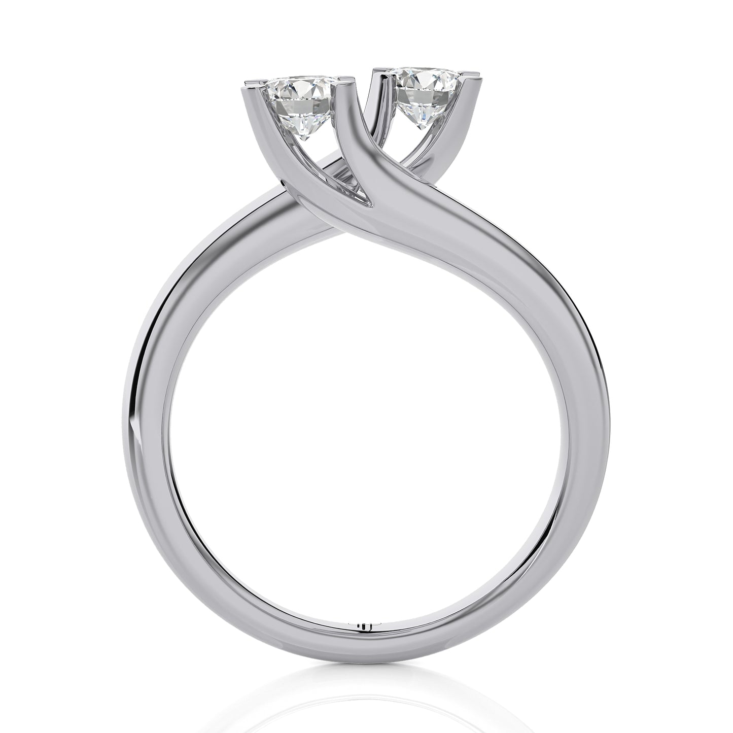 0.36 Ct Two Stones Fashion Ring Engagement & Wedding Rings