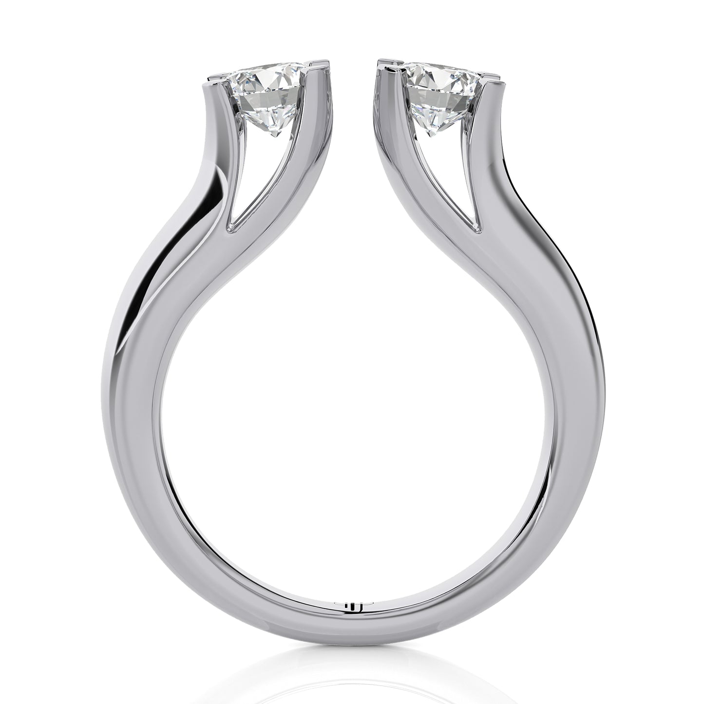 0.62 Ct Two Stones Fashion Ring Engagement & Wedding Rings
