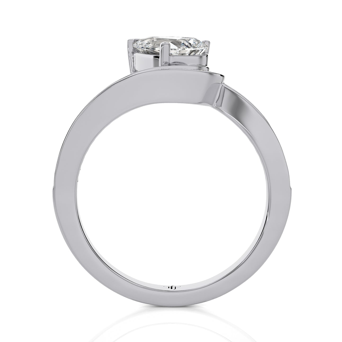 1.22 Ct Wave Harmony Pear Diamond Engagement Ring & Wedding Ring