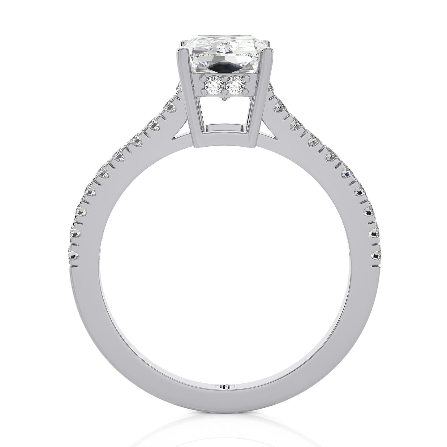 2.36 Ct Four-Prong Moissanite & Engagement & Wedding Rings