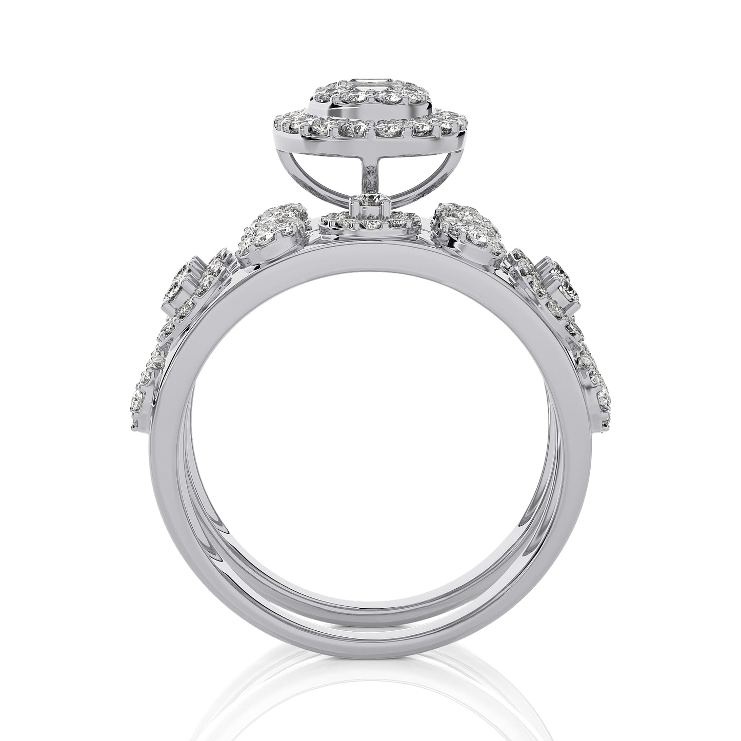 2.28 Ct Bridal Set Engagement Ring & Wedding Ring