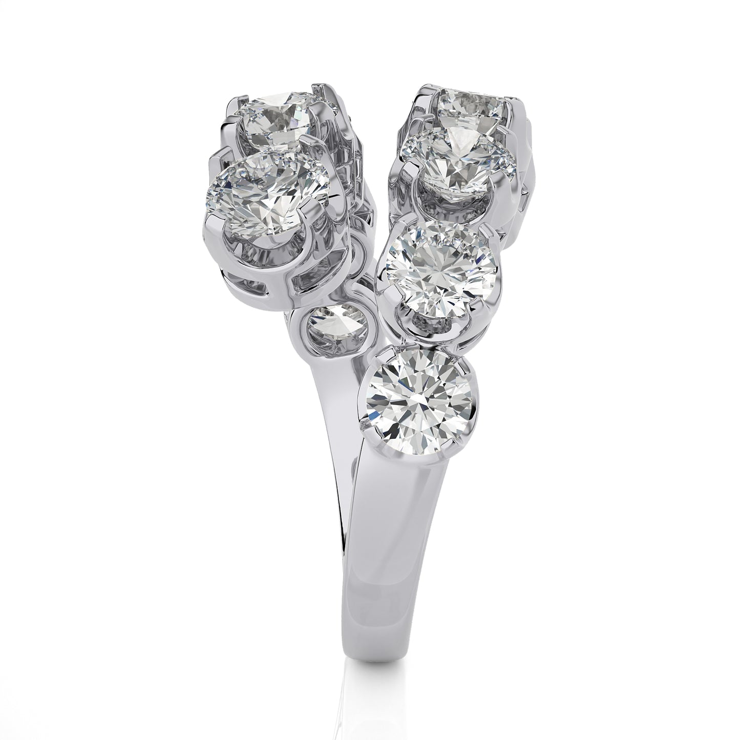 3.43 Ct Round Shape Fashion Engagement & Wedding Rings
