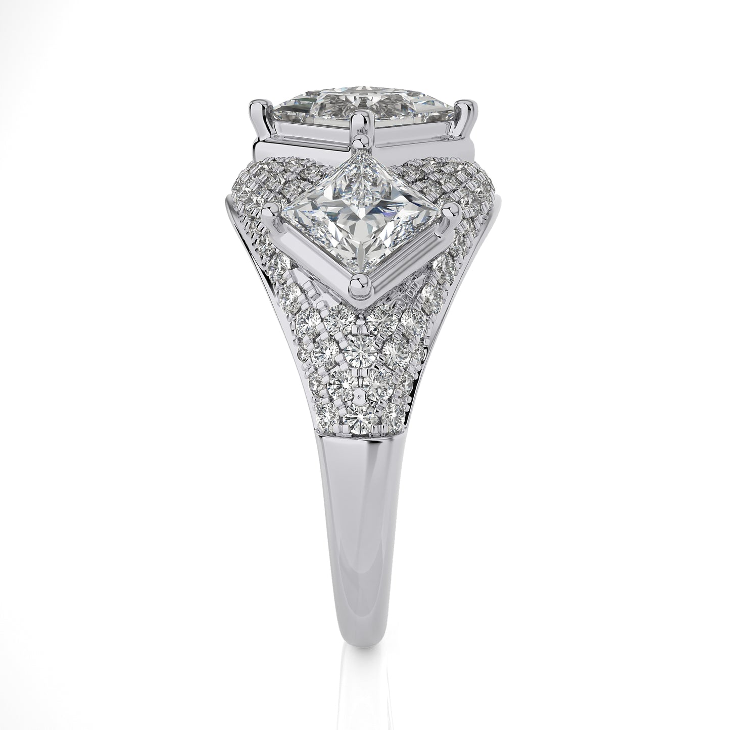 2.89 Ct Fashion Cocktail Ring & Wedding Rings
