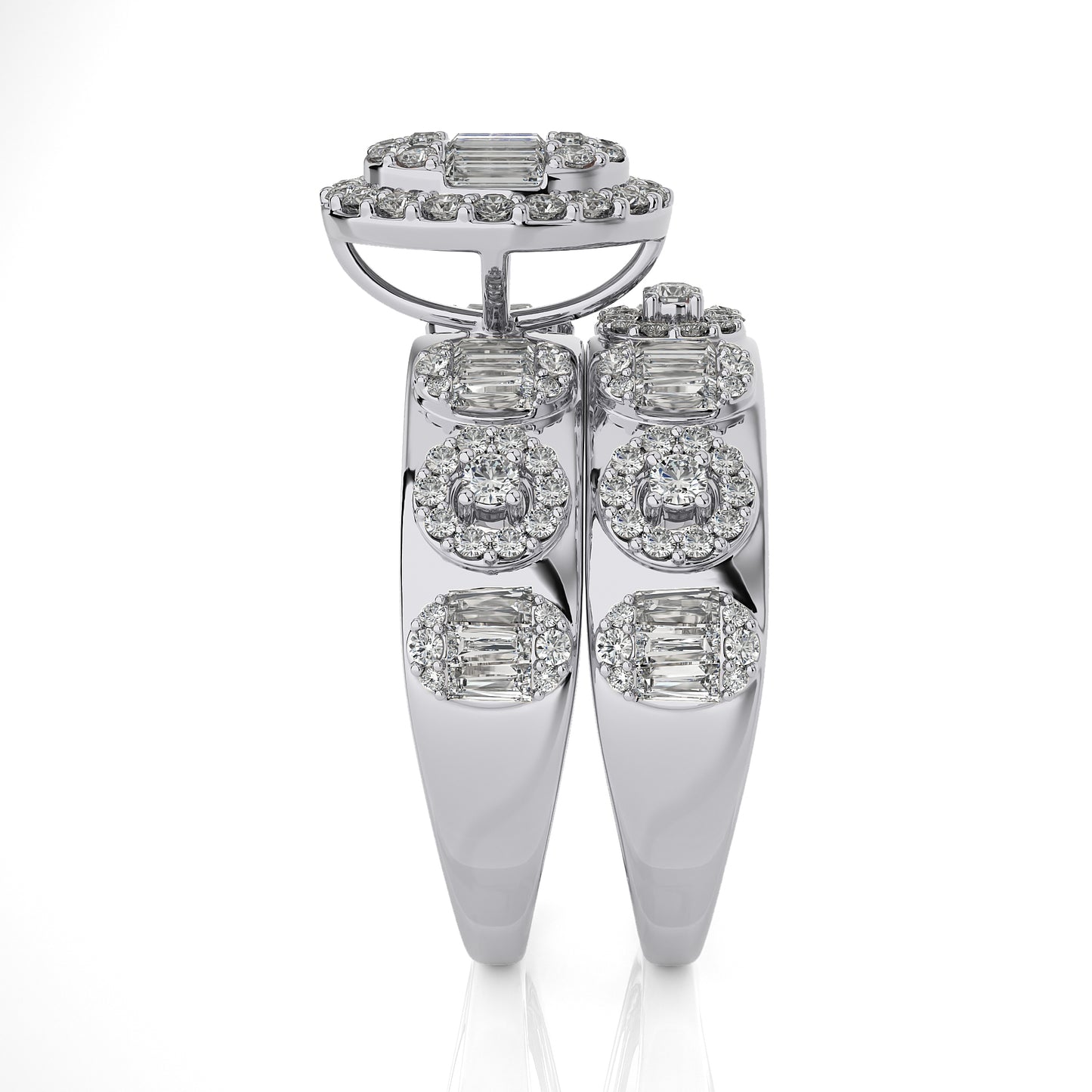 2.28 Ct Bridal Set Engagement Ring & Wedding Ring