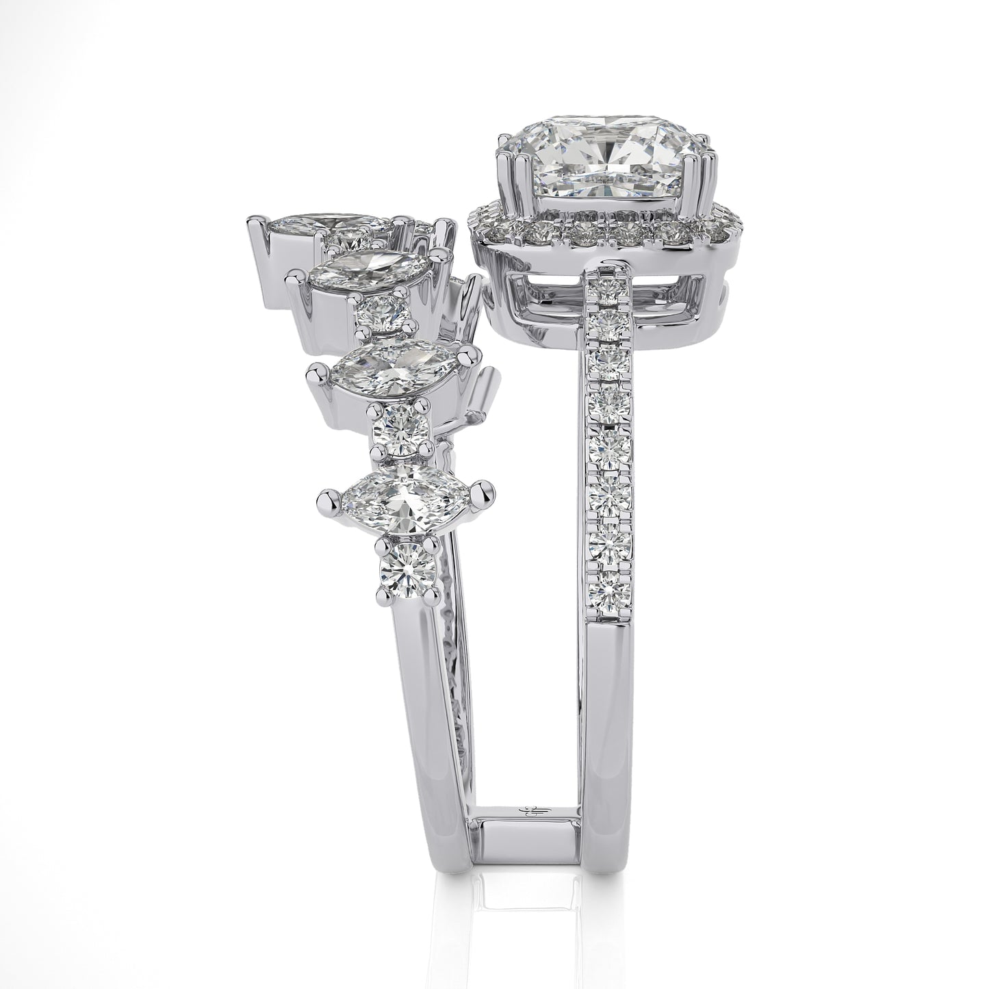 2.27 Ct Bridal Sets (Engagement Ring + Matching Band)& Wedding Rings