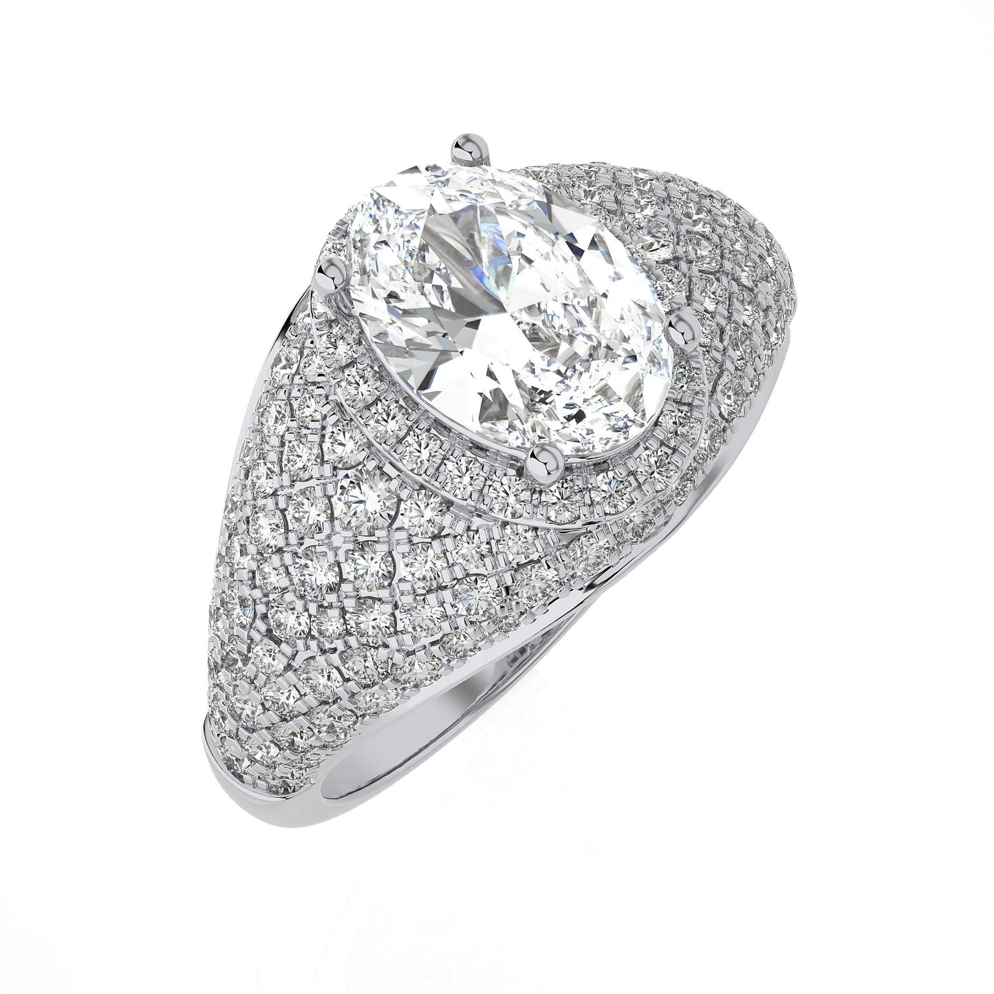1.91 Ct Halo Vera Wang & Engagement & Wedding Ring