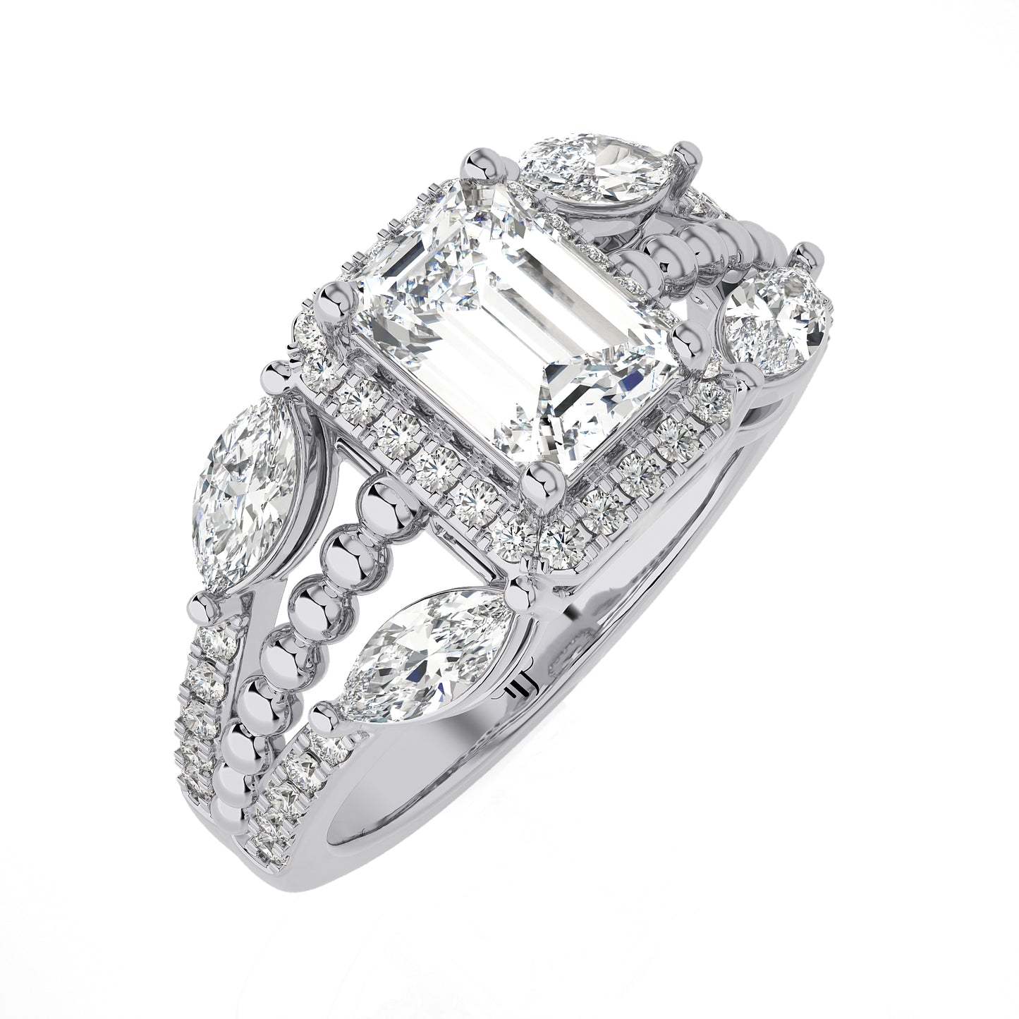 1.85 Ct Antique Style Engagement & Wedding Ring