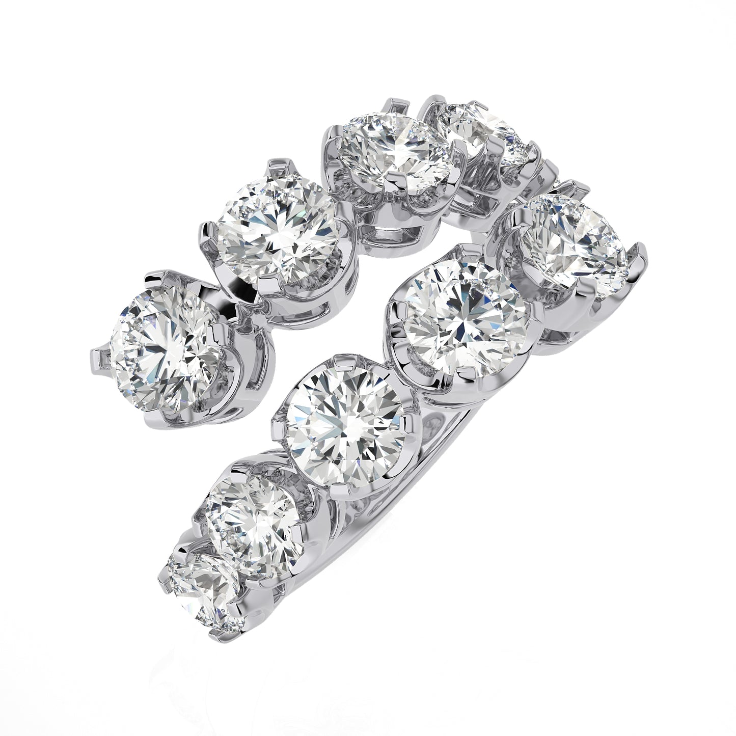 3.43 Ct Round Shape Fashion Engagement & Wedding Rings