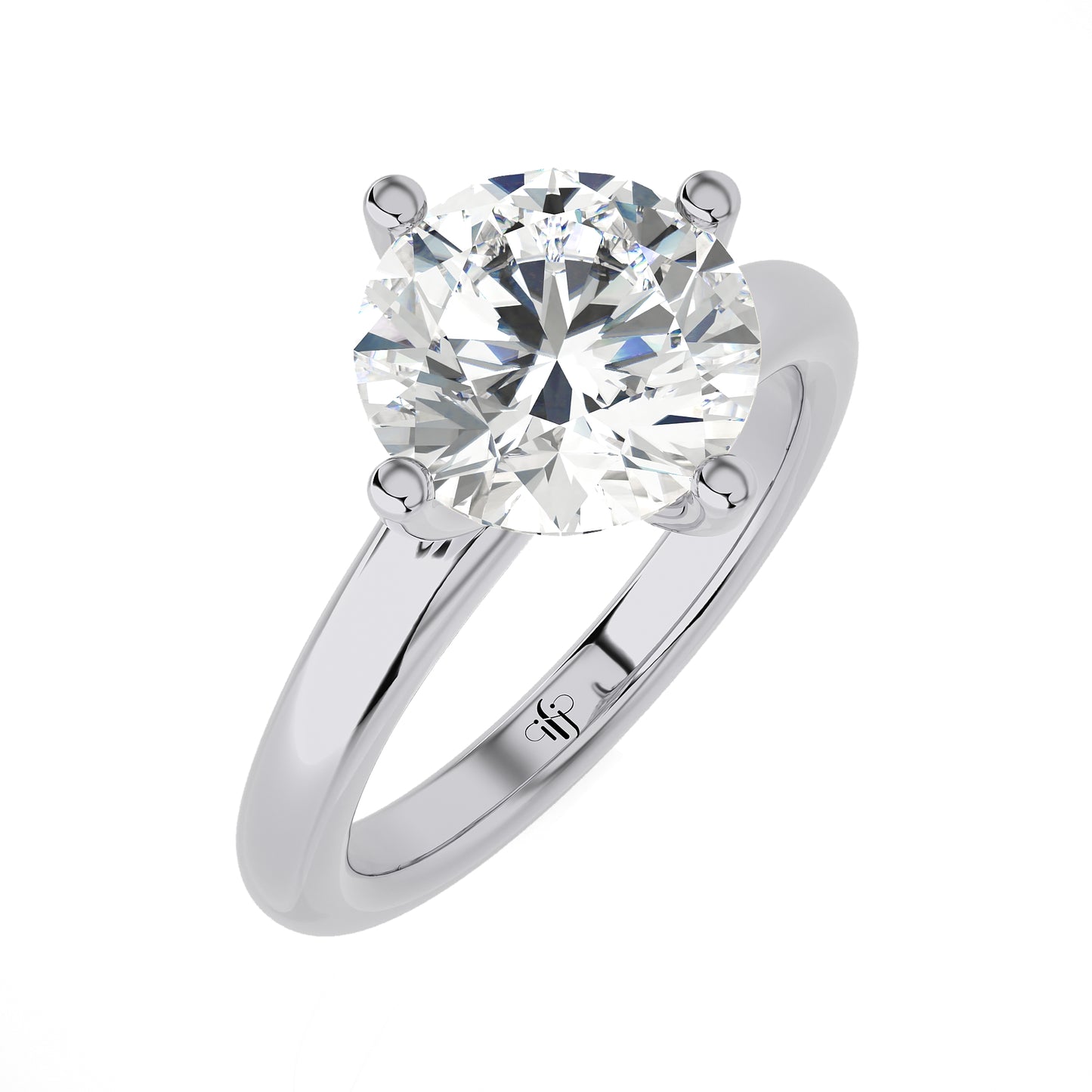 3.20 Ct Round Cut Large Solitaire Diamond Ring Engagement & Wedding Rings