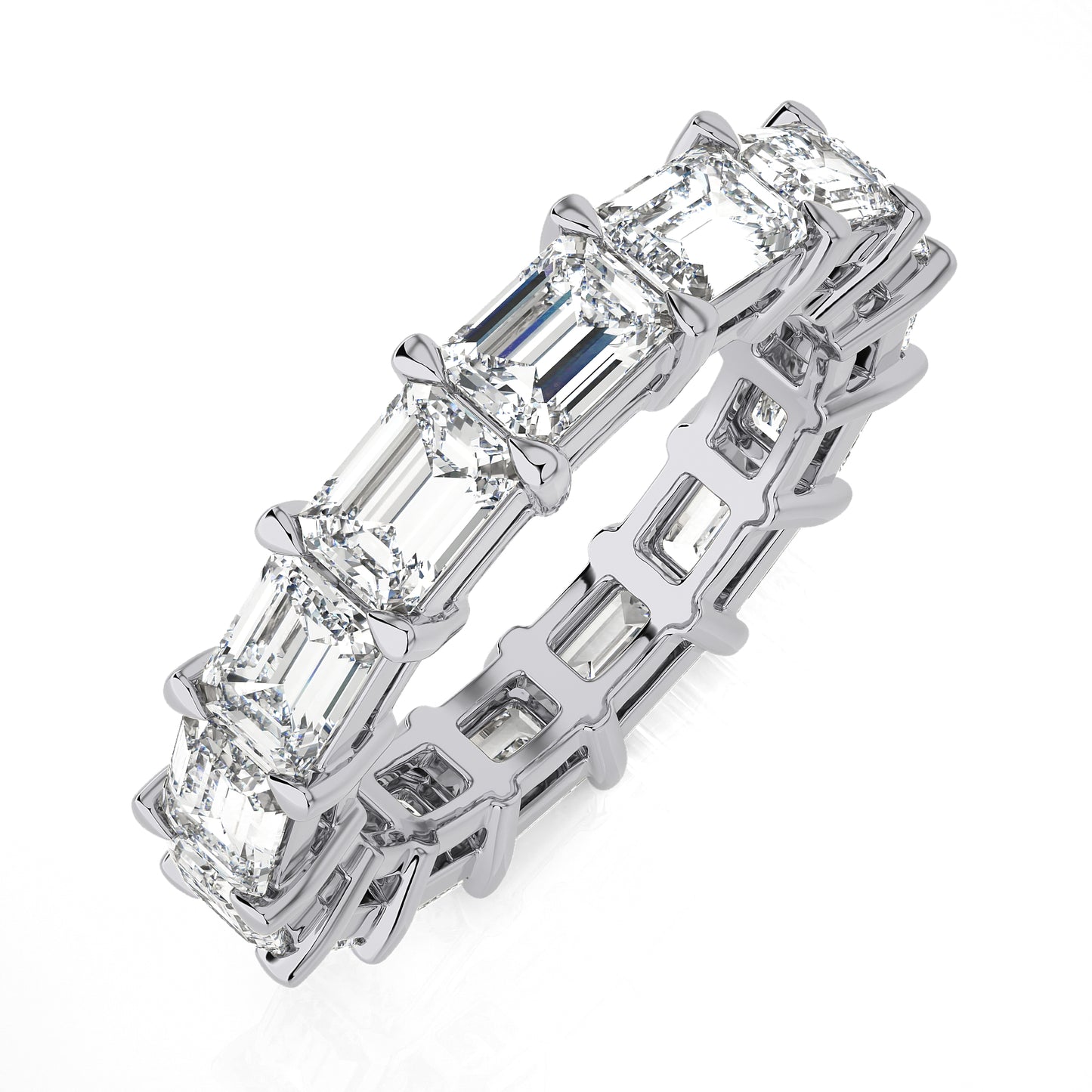 5.40 Ct Eternity Band East-West Engagement Ring & Wedding Ring