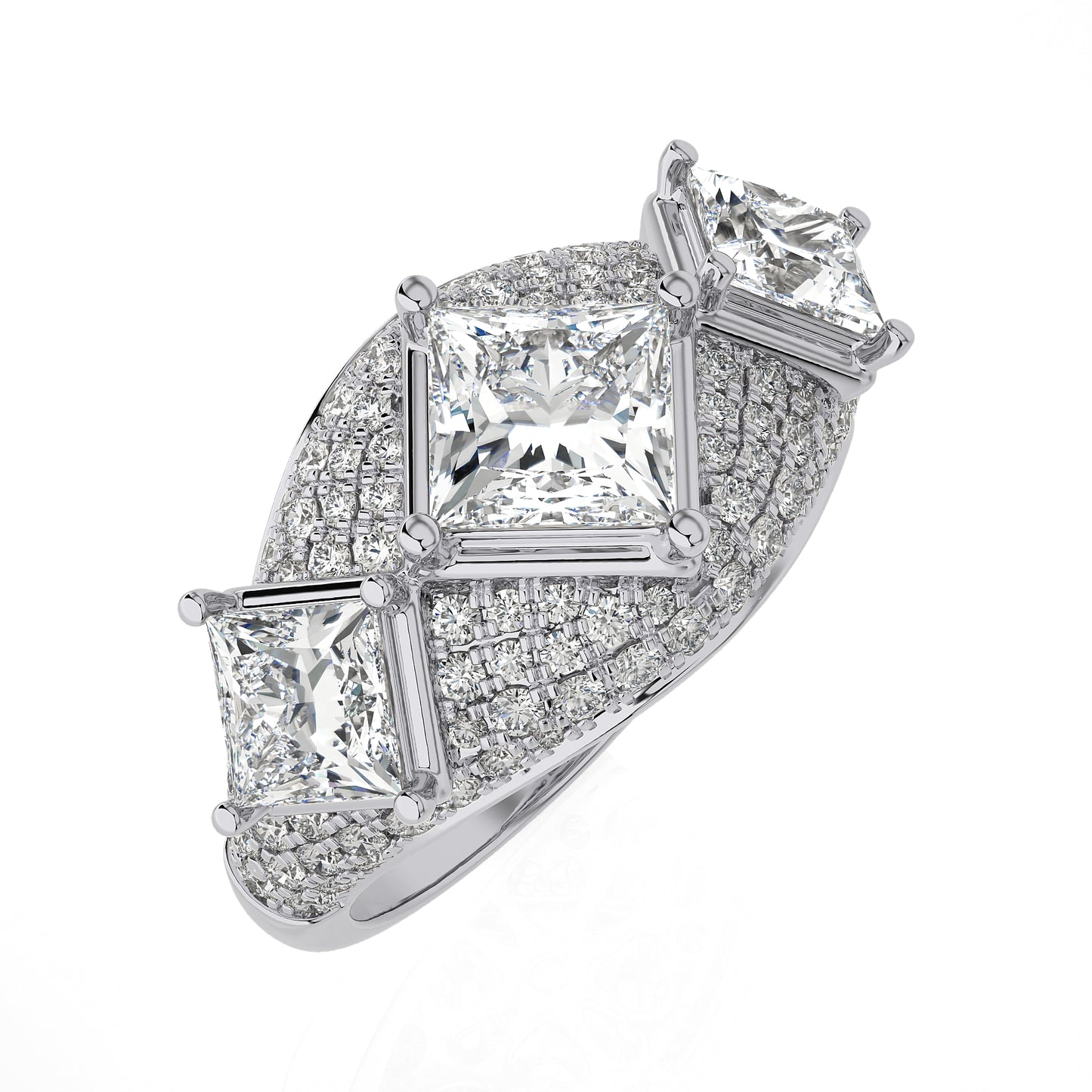 2.89 Ct Fashion Cocktail Ring & Wedding Rings