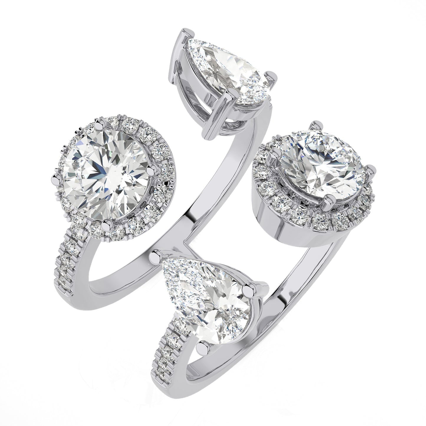 3.21 Ct Dual Elegance Fashion Engagement & Wedding Ring