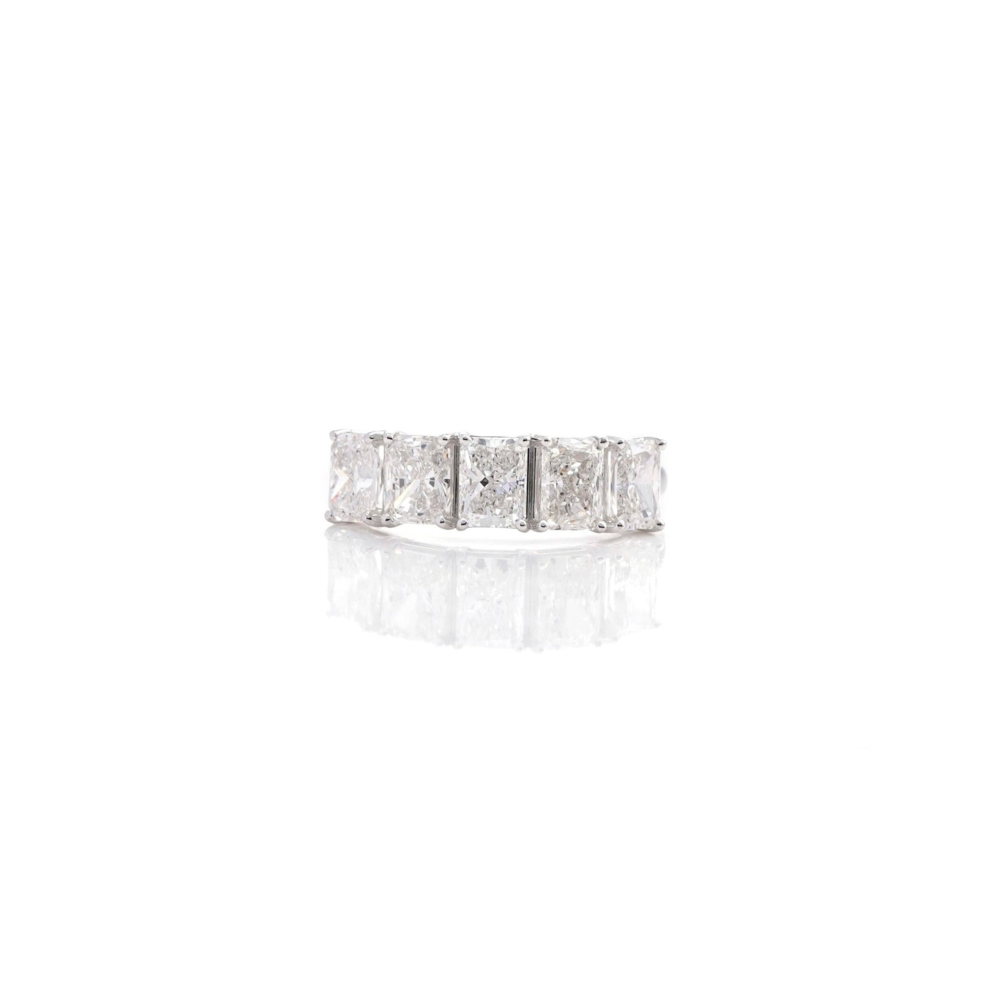 2.10 Ct Hand Made Diamond Half Eternity & Wedding Ring
