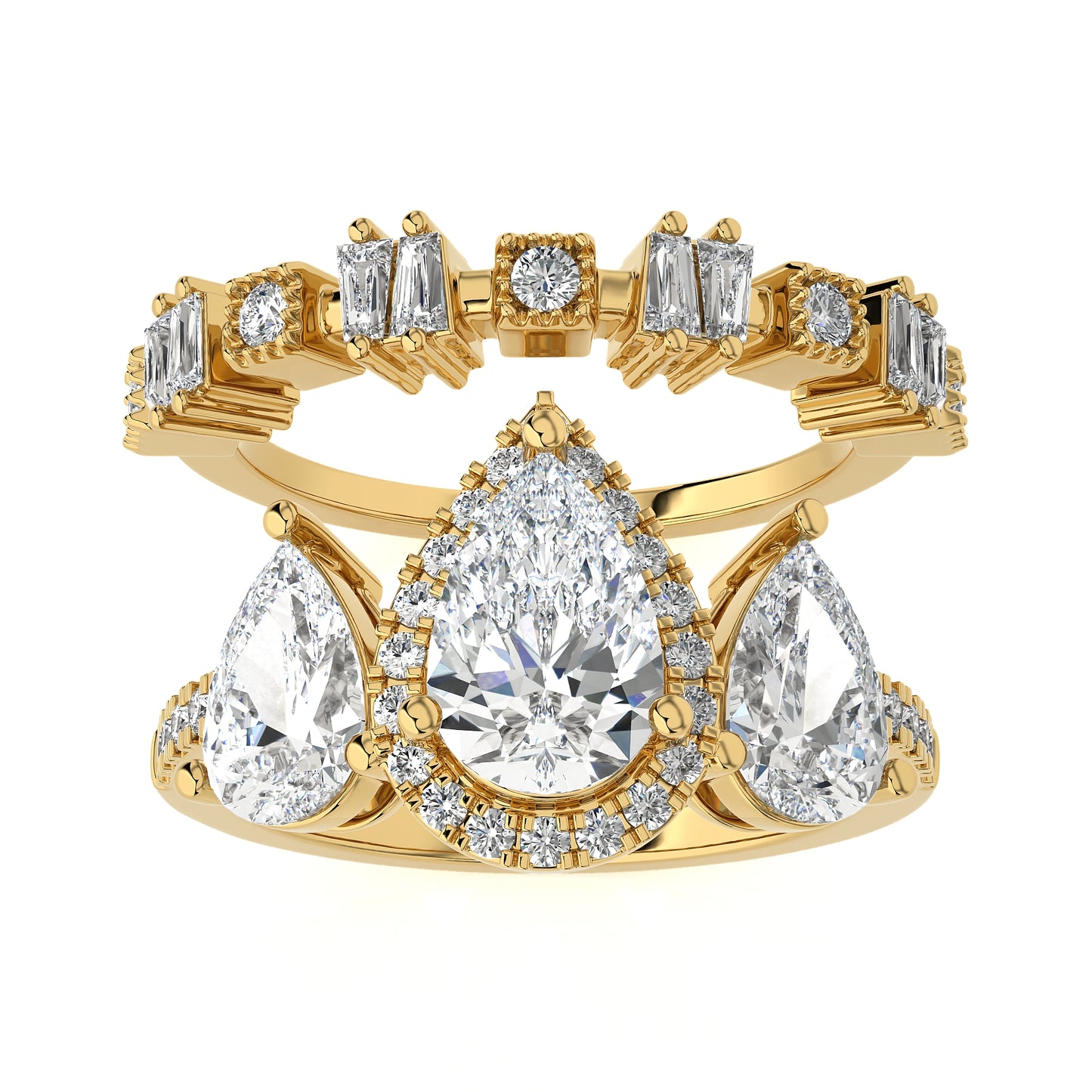 2.85 Ct Bridal Sets (Engagement Ring + Matching Band) & Wedding Rings