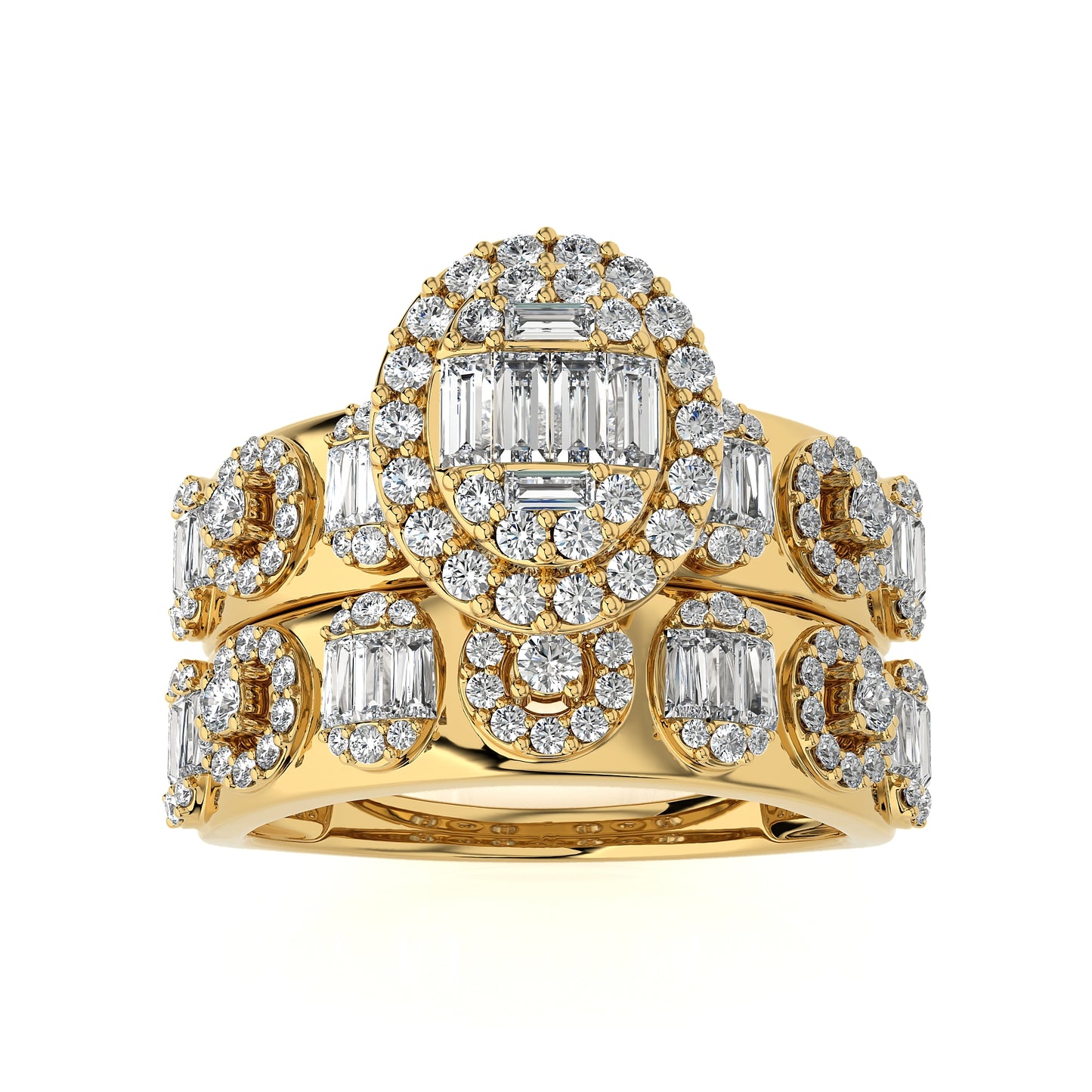 2.28 Ct Bridal Set Engagement Ring & Wedding Ring