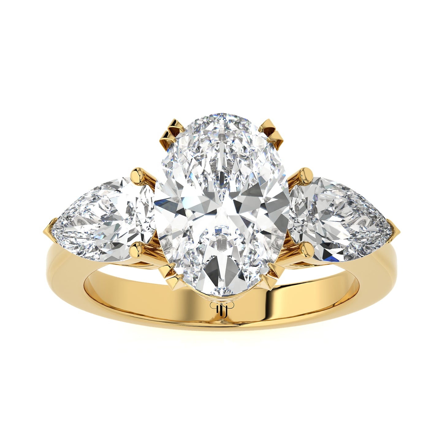 2.78 Ct Three Stone Ring Engagement & Wedding Rings