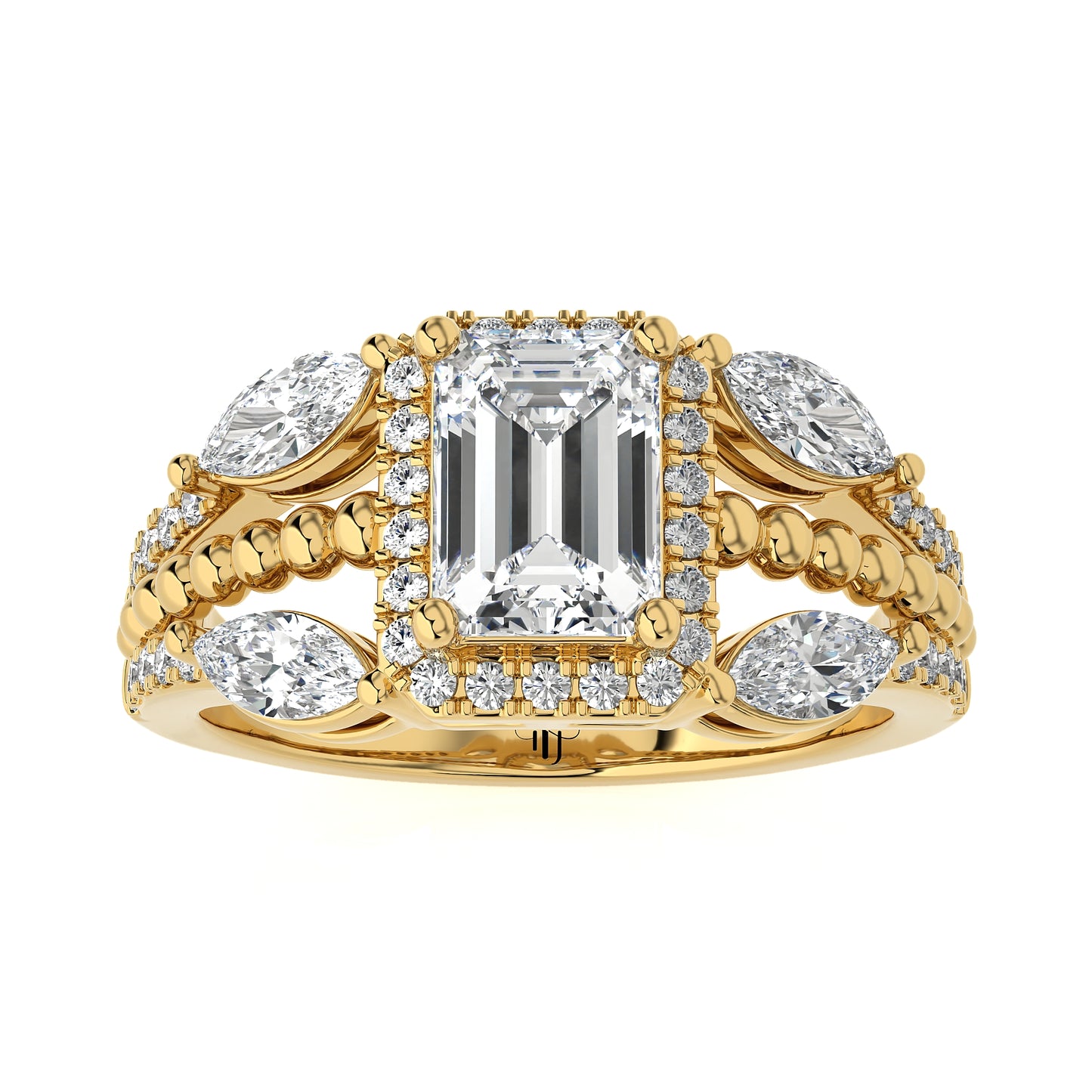 1.85 Ct Antique Style Engagement & Wedding Ring