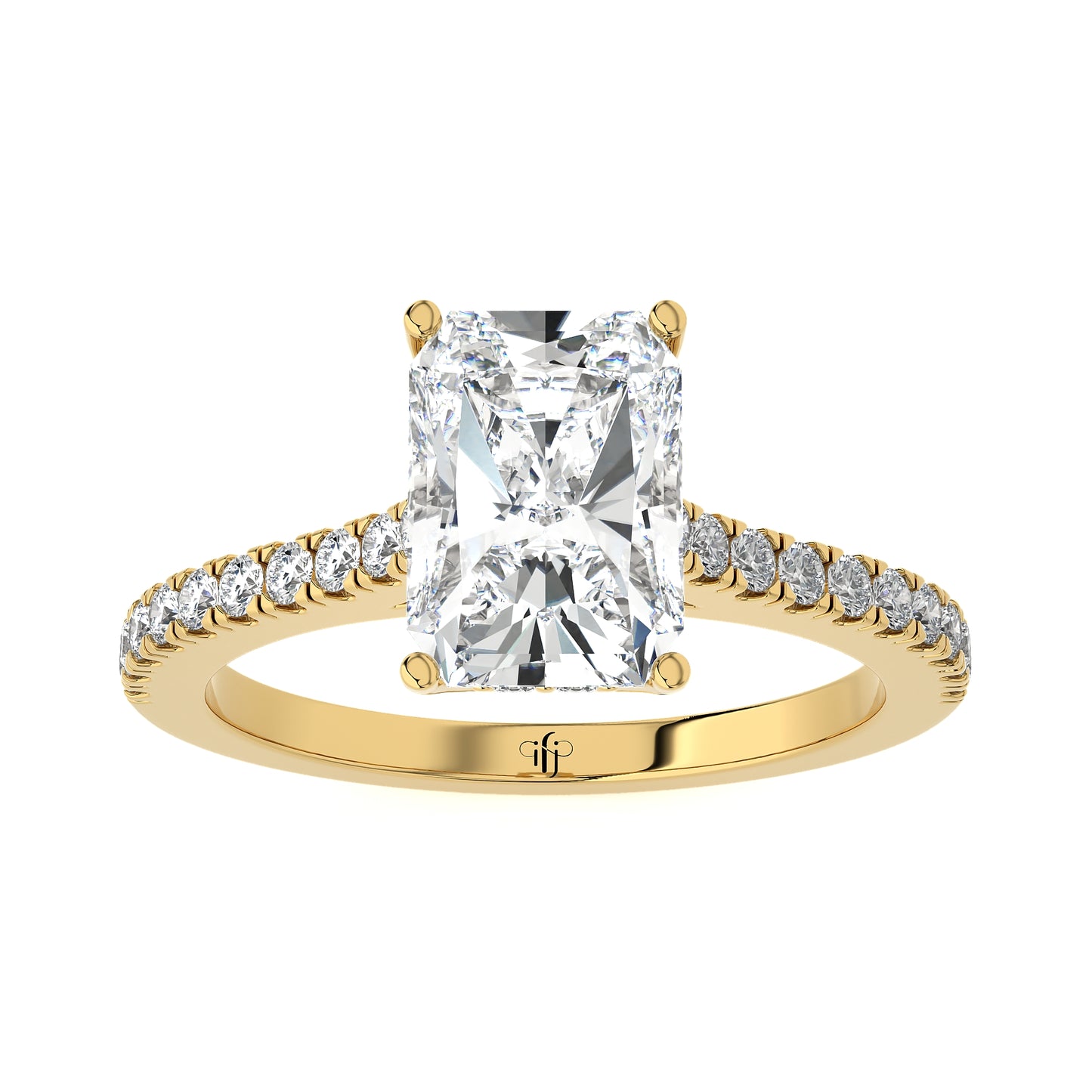 2.36 Ct Four-Prong Moissanite & Engagement & Wedding Rings
