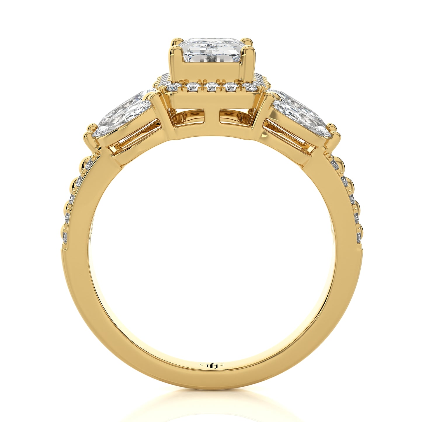 1.85 Ct Antique Style Engagement & Wedding Ring