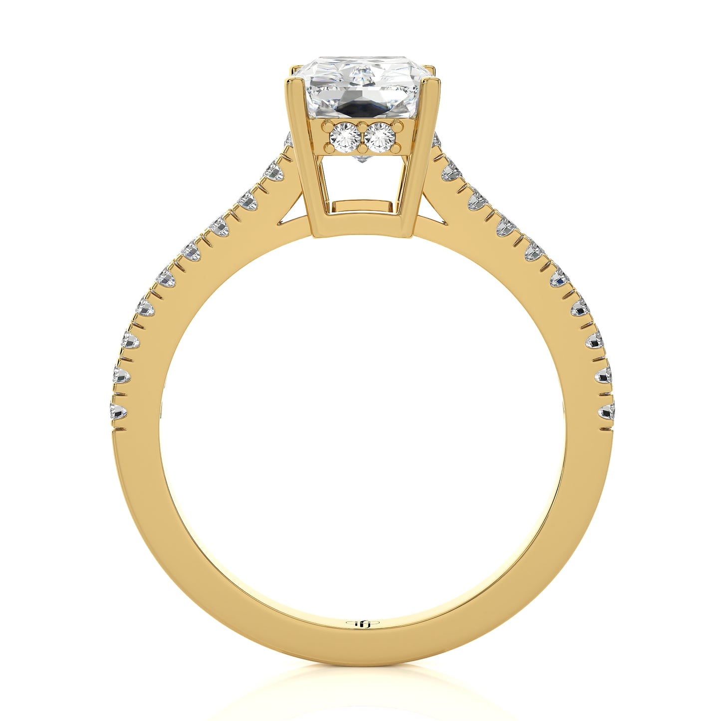 2.36 Ct Four-Prong Moissanite & Engagement & Wedding Rings