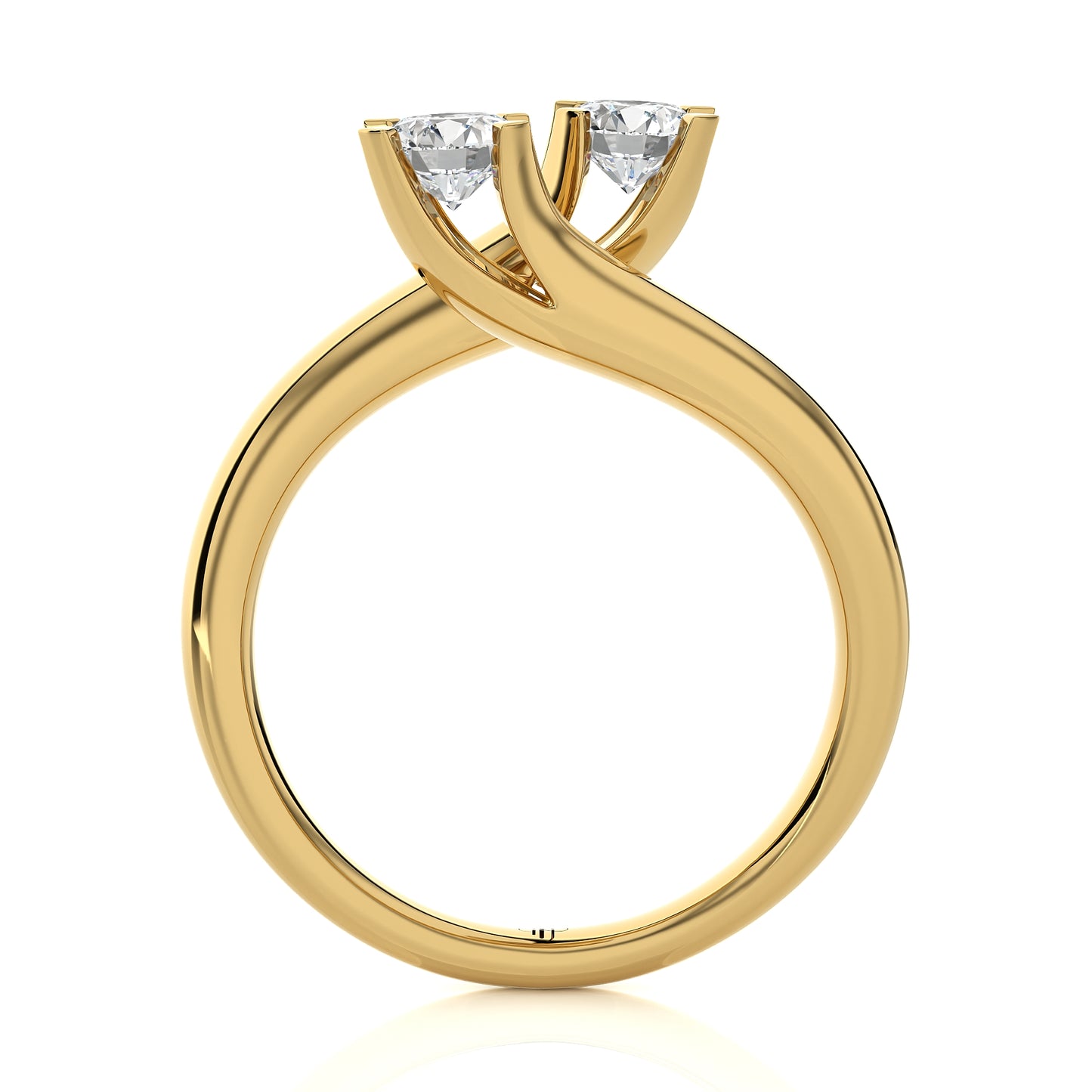 0.36 Ct Two Stones Fashion Ring Engagement & Wedding Rings