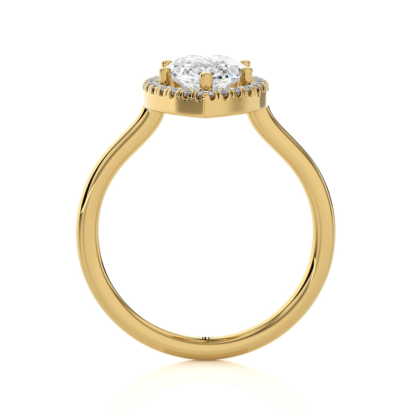2.63 Ct Engagement Ring with Halo/Pave & Wedding Rings