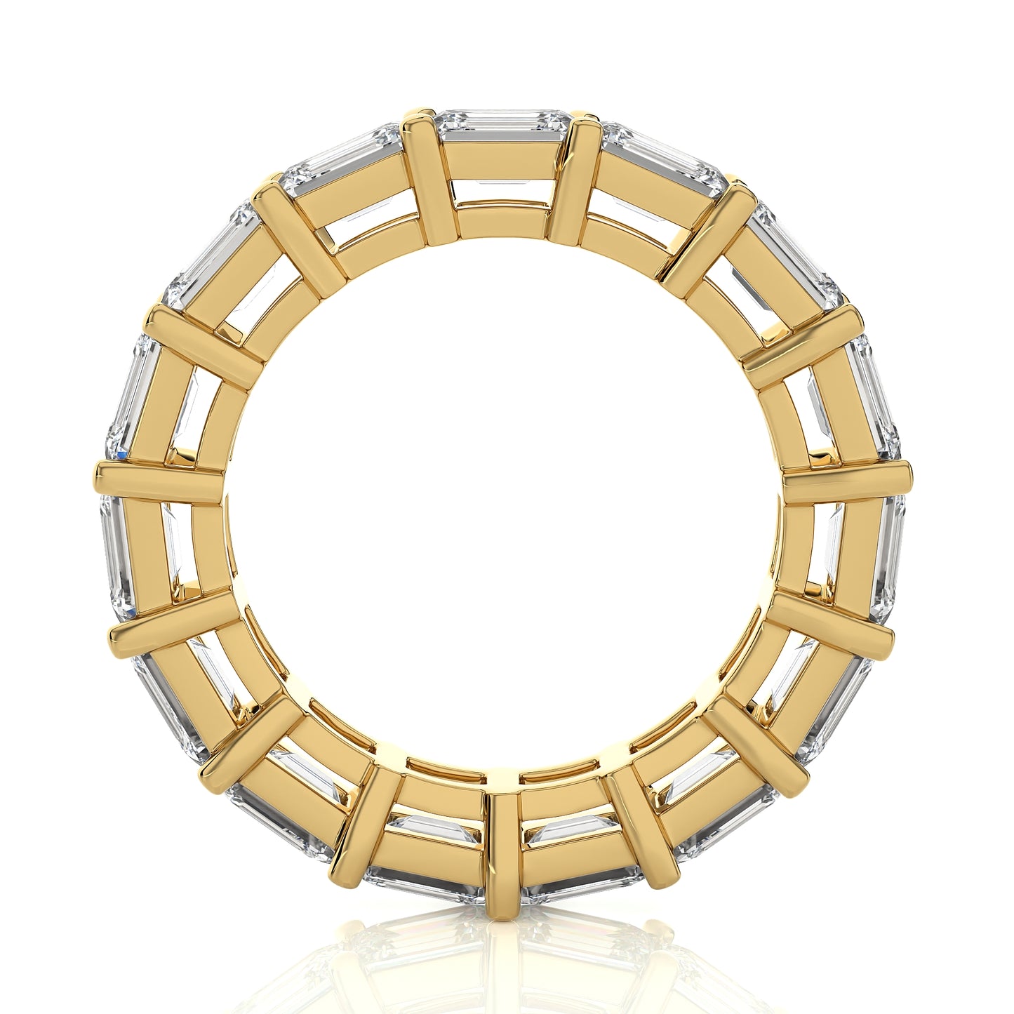 5.40 Ct Eternity Band East-West Engagement Ring & Wedding Ring