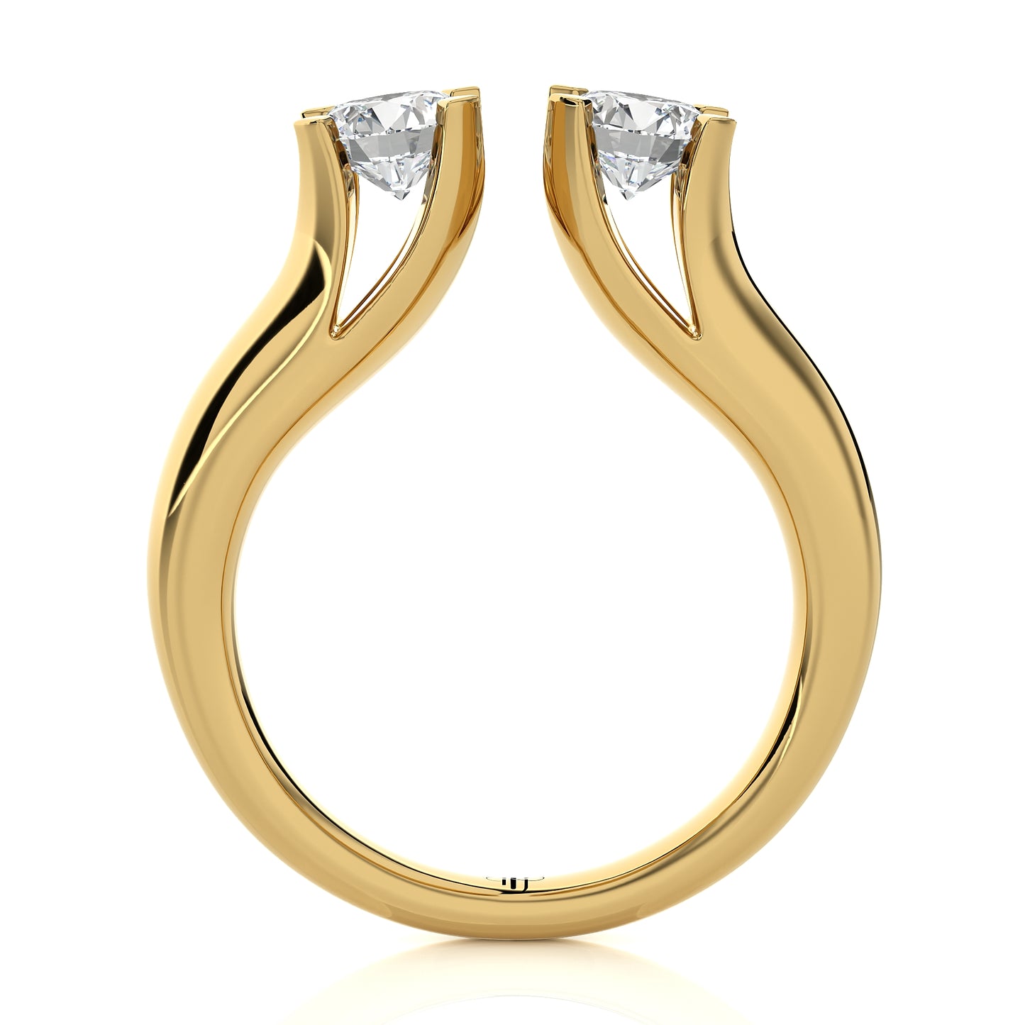 0.62 Ct Two Stones Fashion Ring Engagement & Wedding Rings