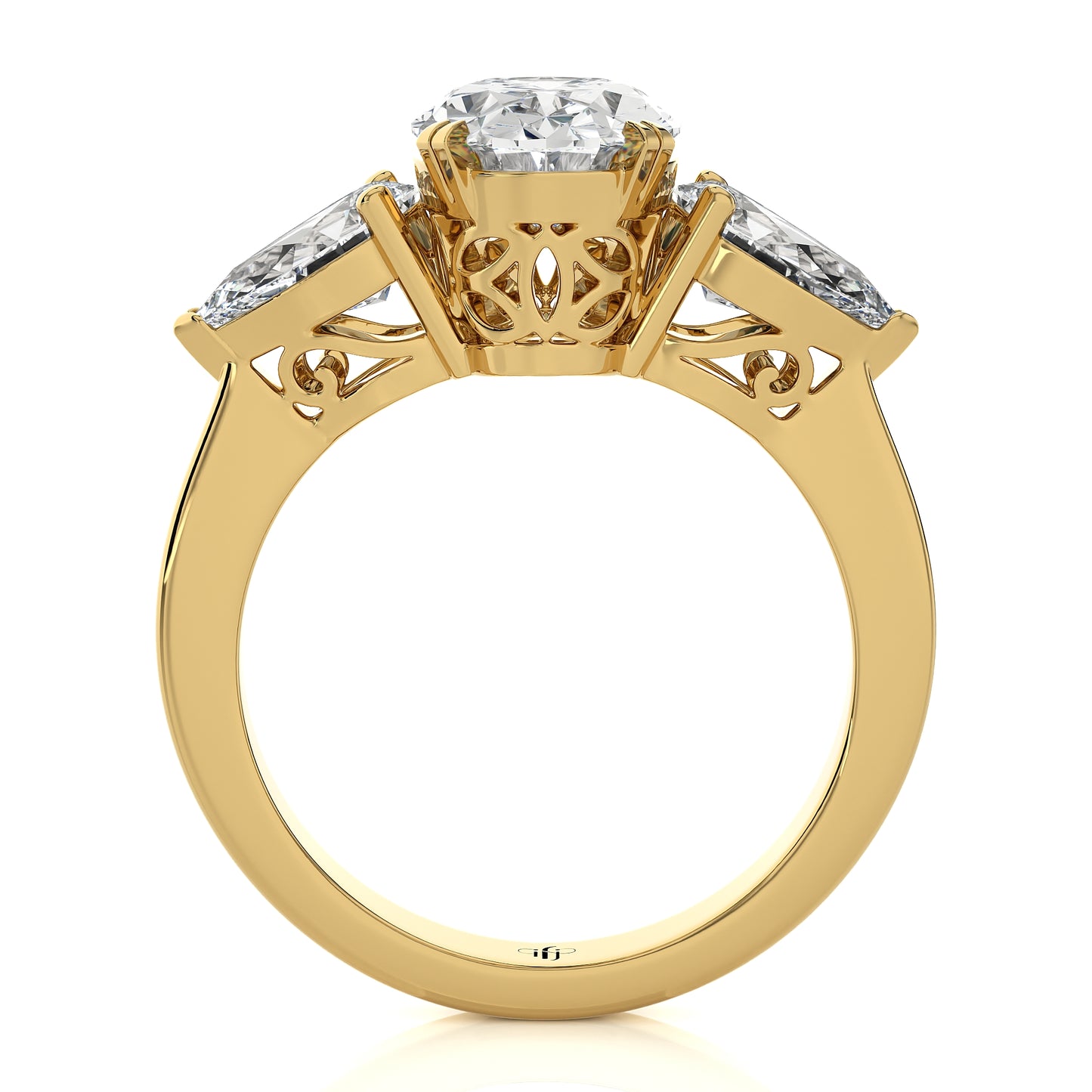 2.78 Ct Three Stone Ring Engagement & Wedding Rings