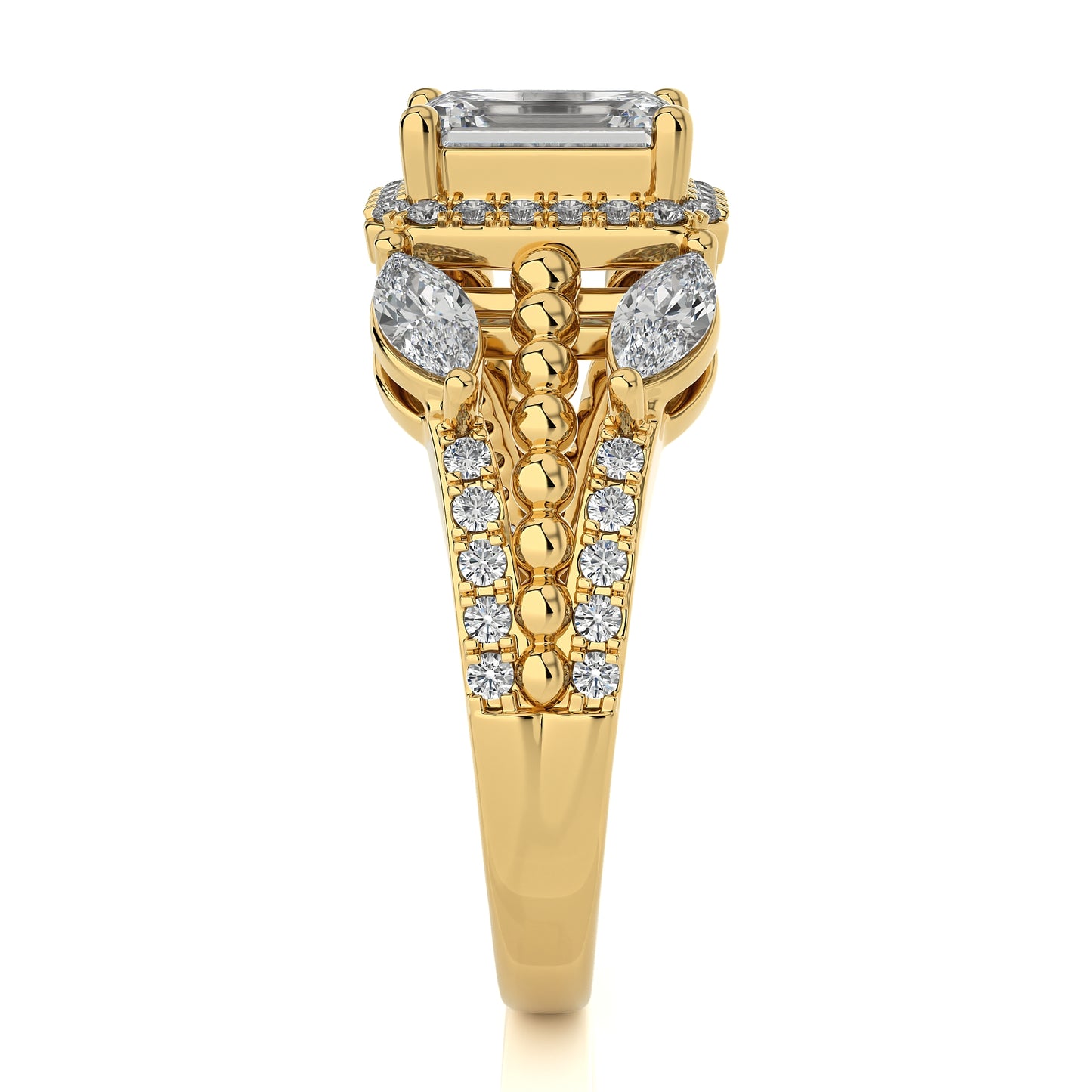 1.85 Ct Antique Style Engagement & Wedding Ring