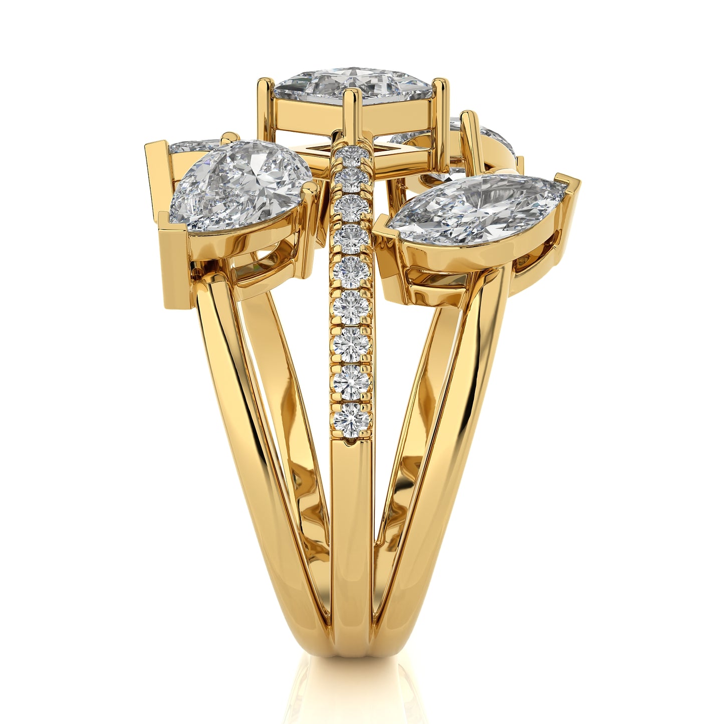 2.92 Ct Halo Engagement Ring & Wedding Ring