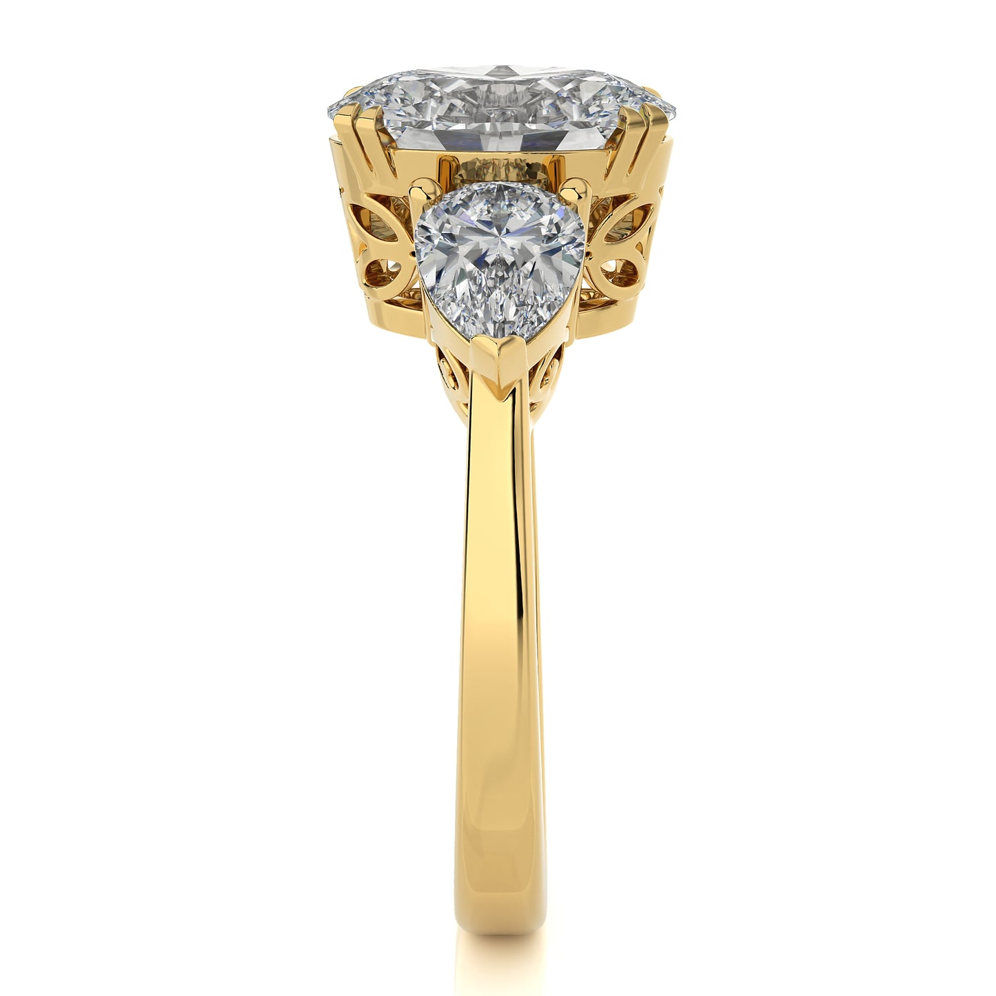 2.78 Ct Three Stone Ring Engagement & Wedding Rings