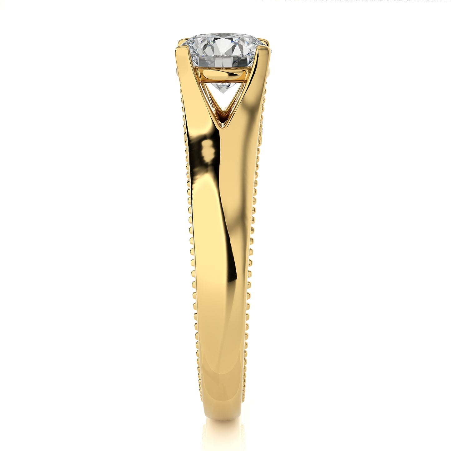 1.18 Ct Round Shape & Engagement & Wedding Rings