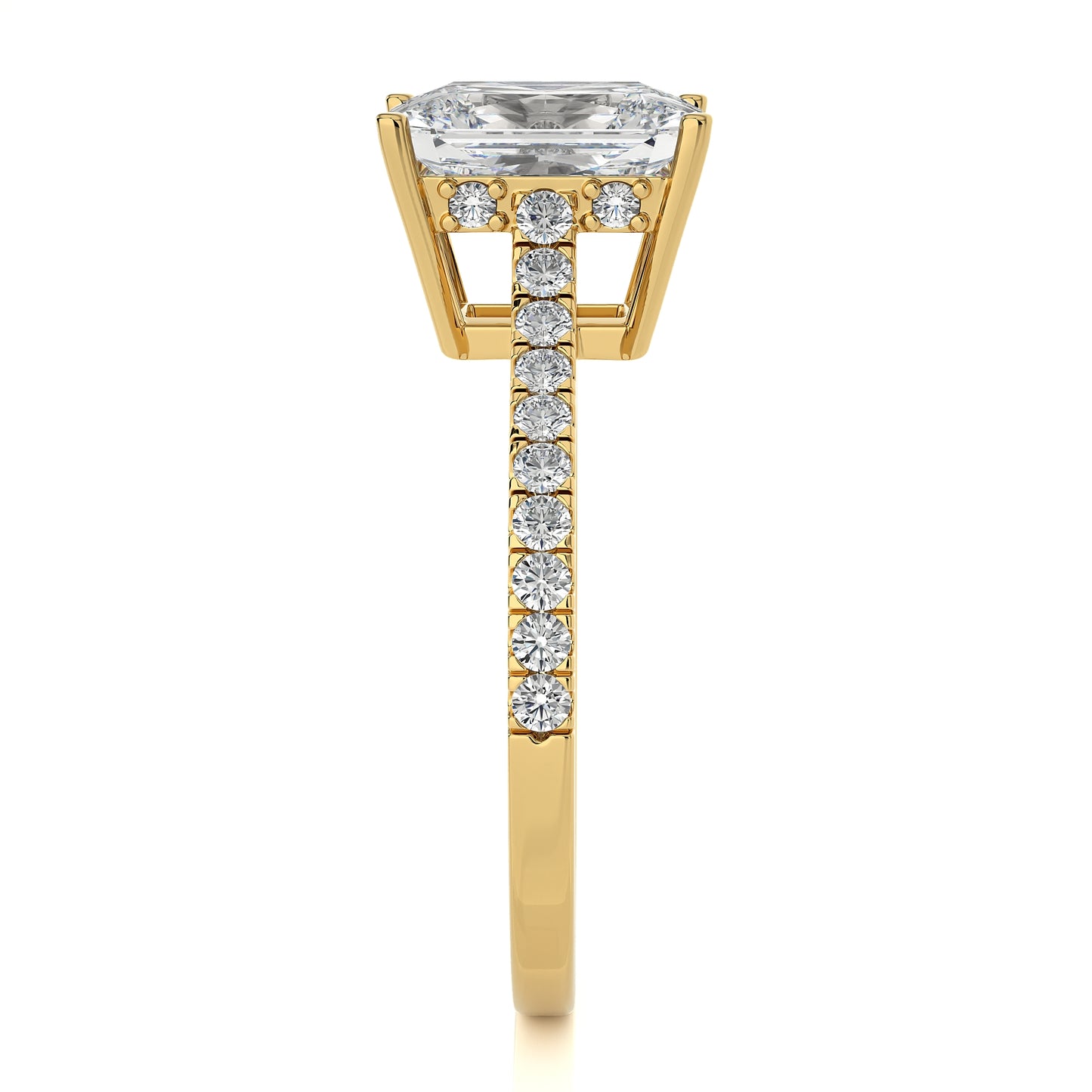 2.36 Ct Four-Prong Moissanite & Engagement & Wedding Rings