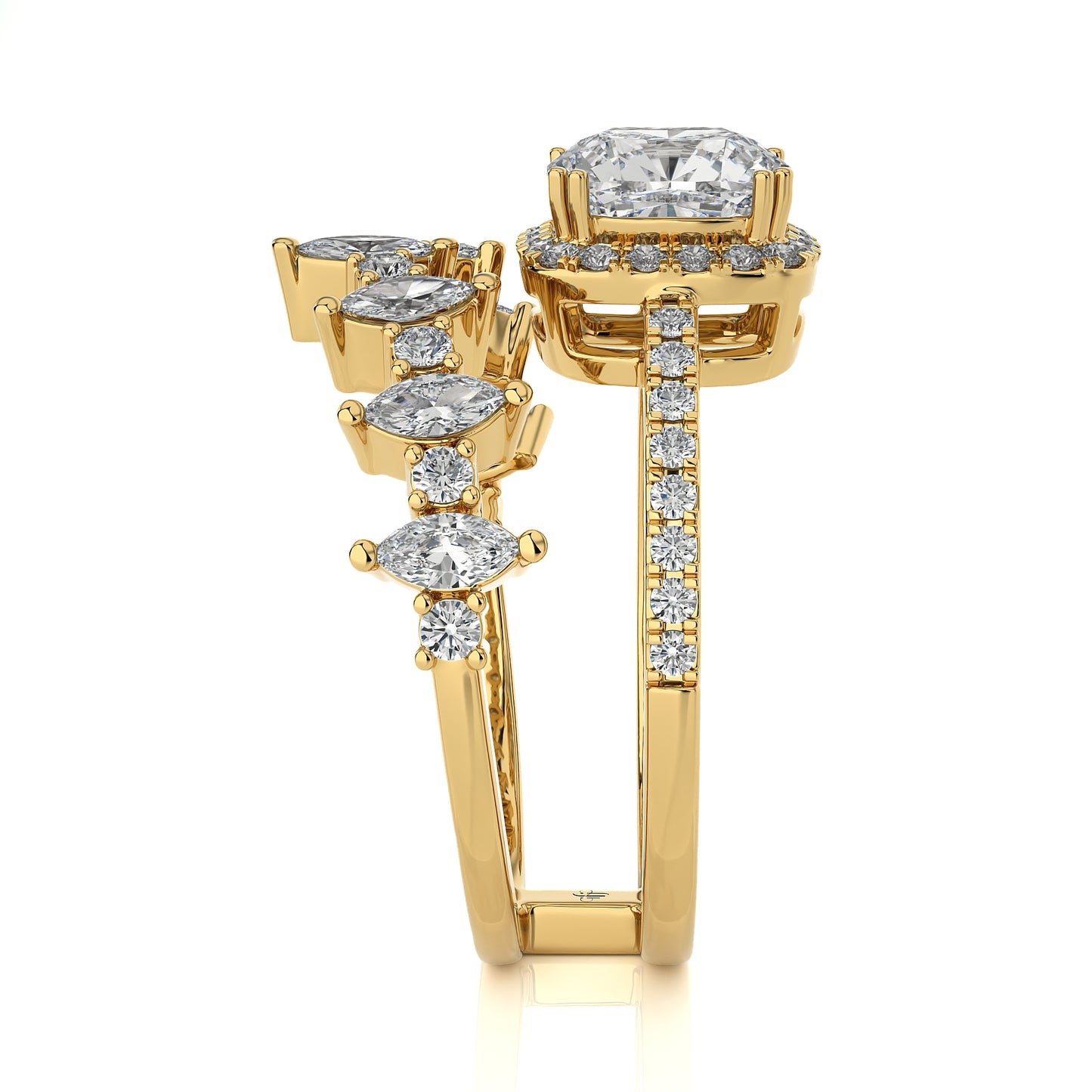 2.27 Ct Bridal Sets (Engagement Ring + Matching Band)& Wedding Rings