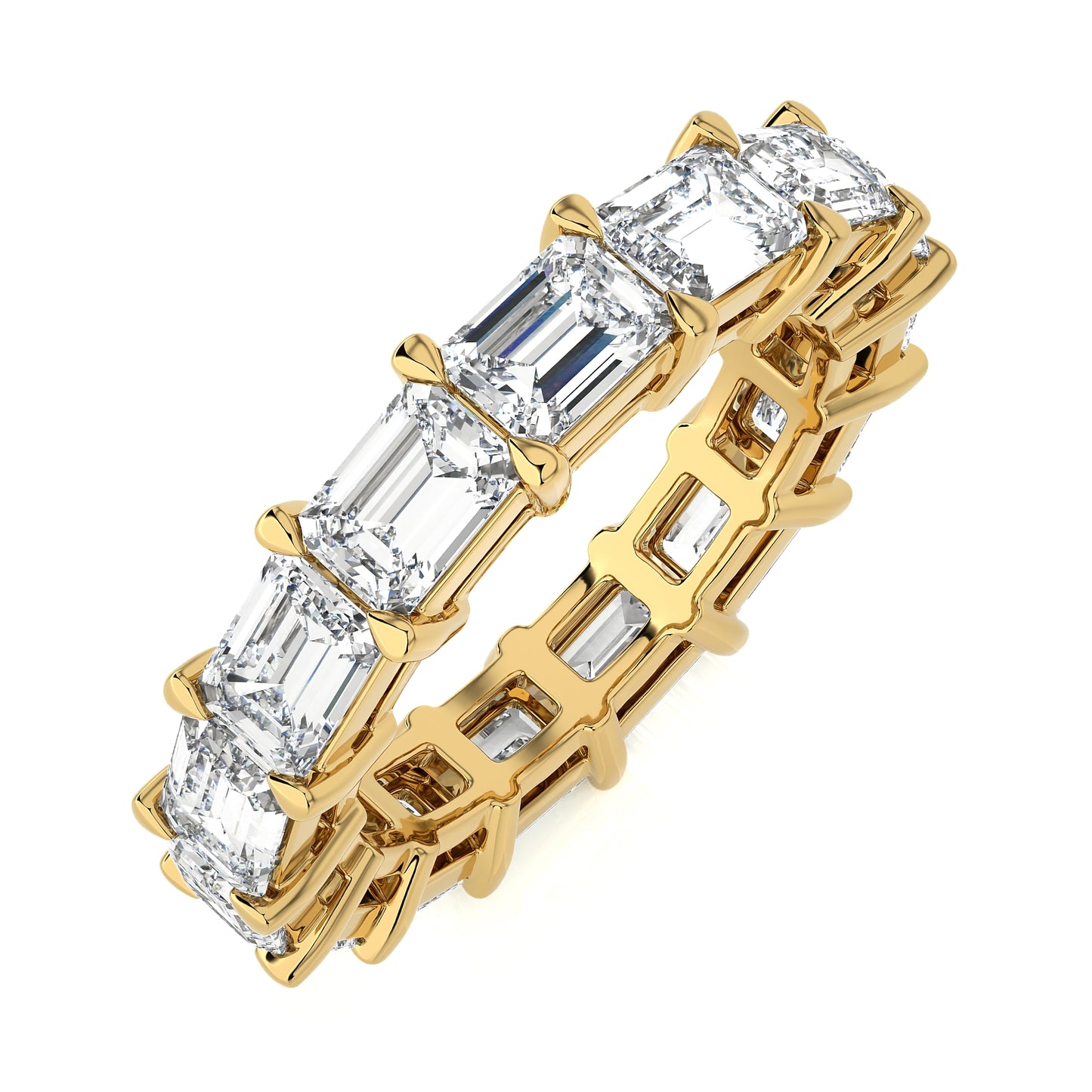 5.40 Ct Eternity Band East-West Engagement Ring & Wedding Ring