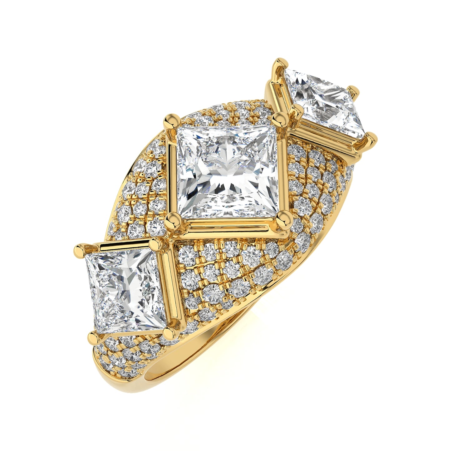 2.89 Ct Fashion Cocktail Ring & Wedding Rings