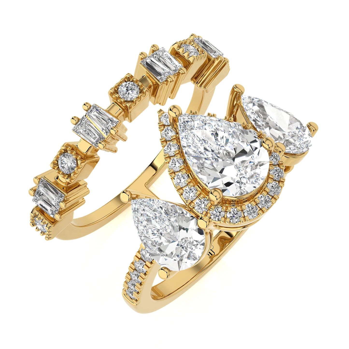 2.85 Ct Bridal Sets (Engagement Ring + Matching Band) & Wedding Rings