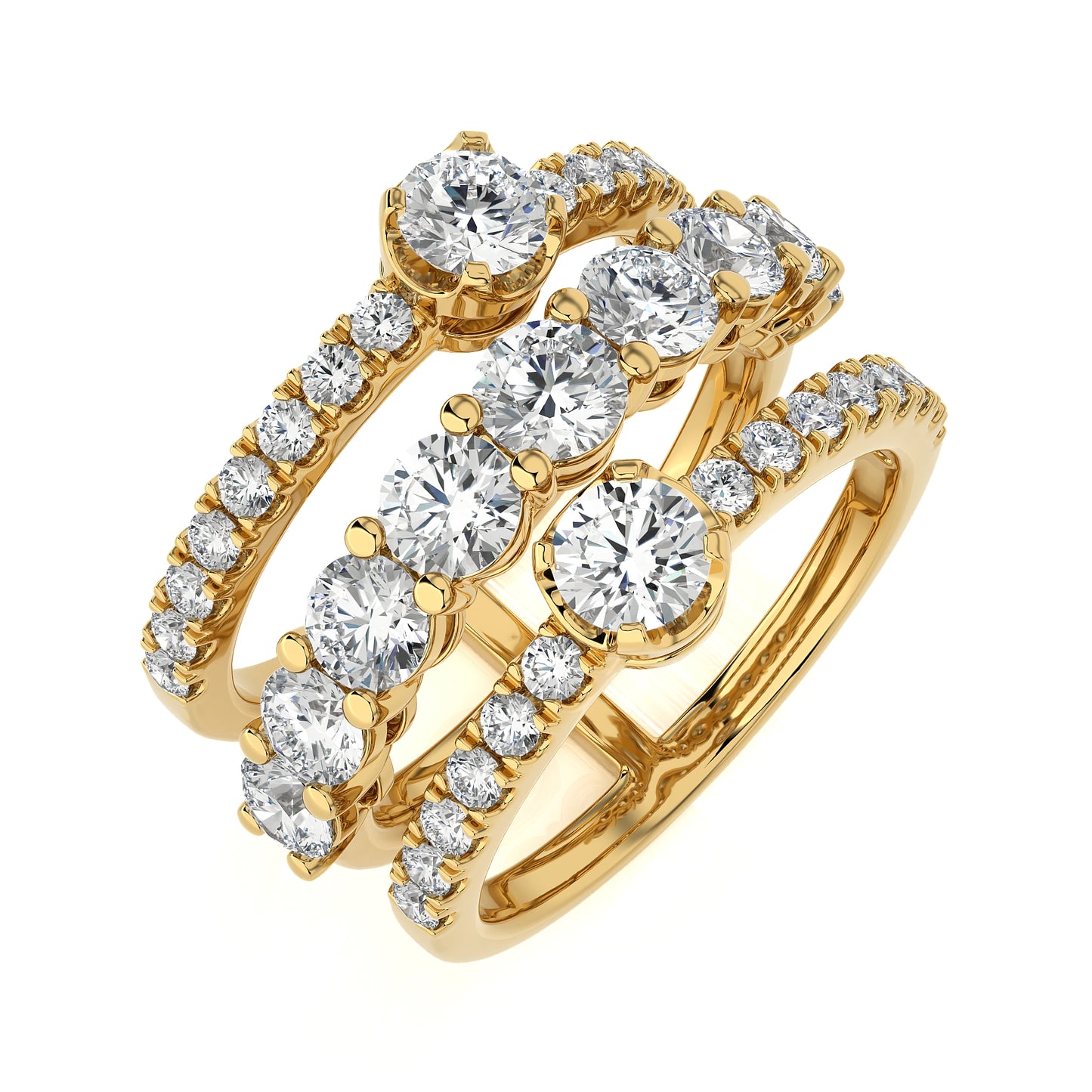 2.76 Ct Round Shape Fashion Engagement & Wedding Rings