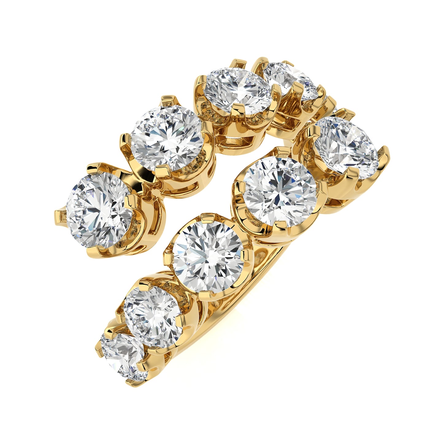 3.43 Ct Round Shape Fashion Engagement & Wedding Rings